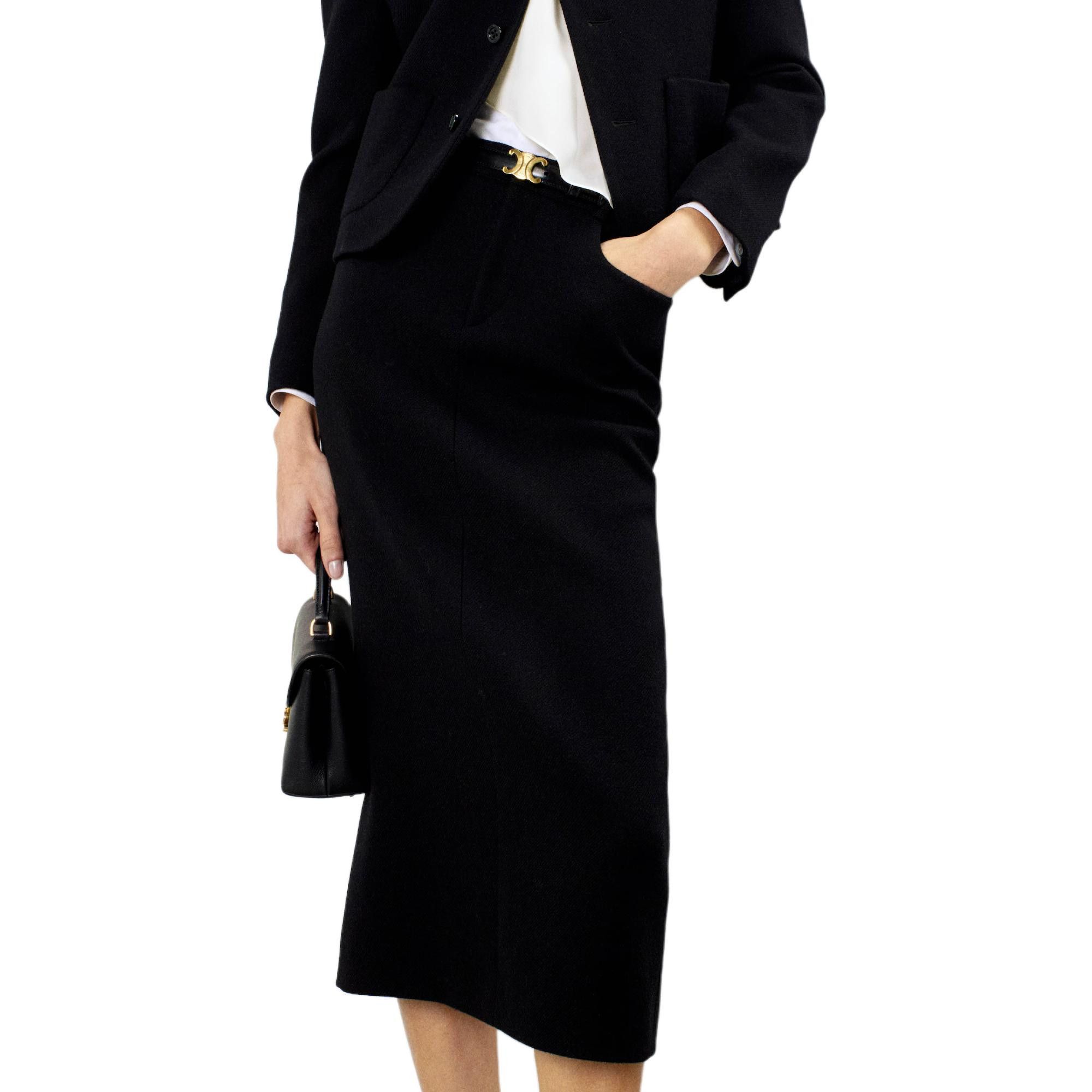 Celine Celine Cashmere Blend Pencil Skirt Size 40 Size 28" / US 6 / IT 42 - 8 Thumbnail