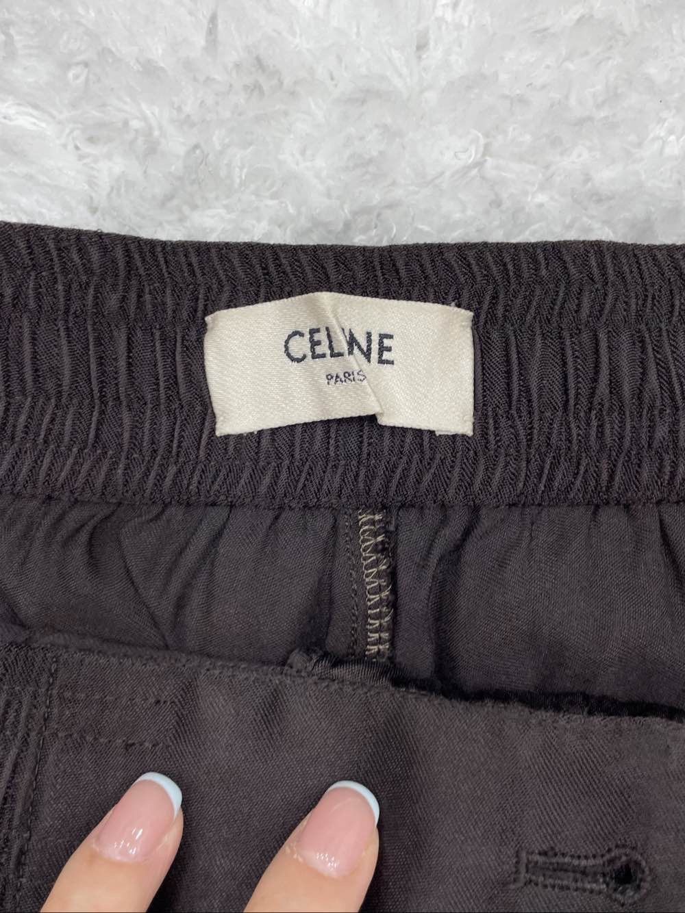 Celine Celine Viscose Logo Patch Pants Size 38 Size 27" / US 4 / IT 40 - 3 Thumbnail