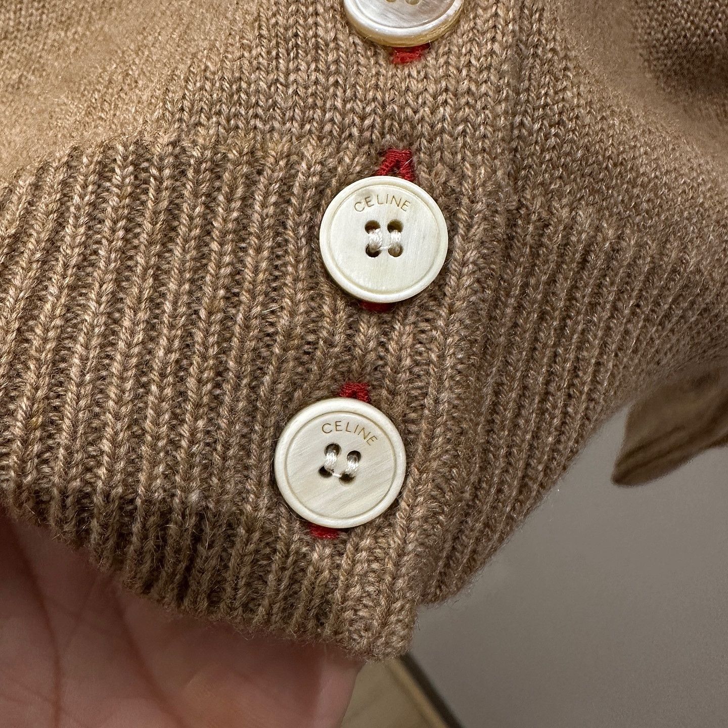 Celine Celine Brown Cashmere Button Up Sweater Size L Size L / US 10 / IT 46 - 6 Thumbnail