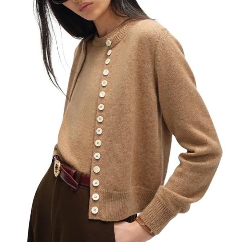 Celine Celine Brown Cashmere Button Up Sweater Size L Size L / US 10 / IT 46 - 8 Thumbnail