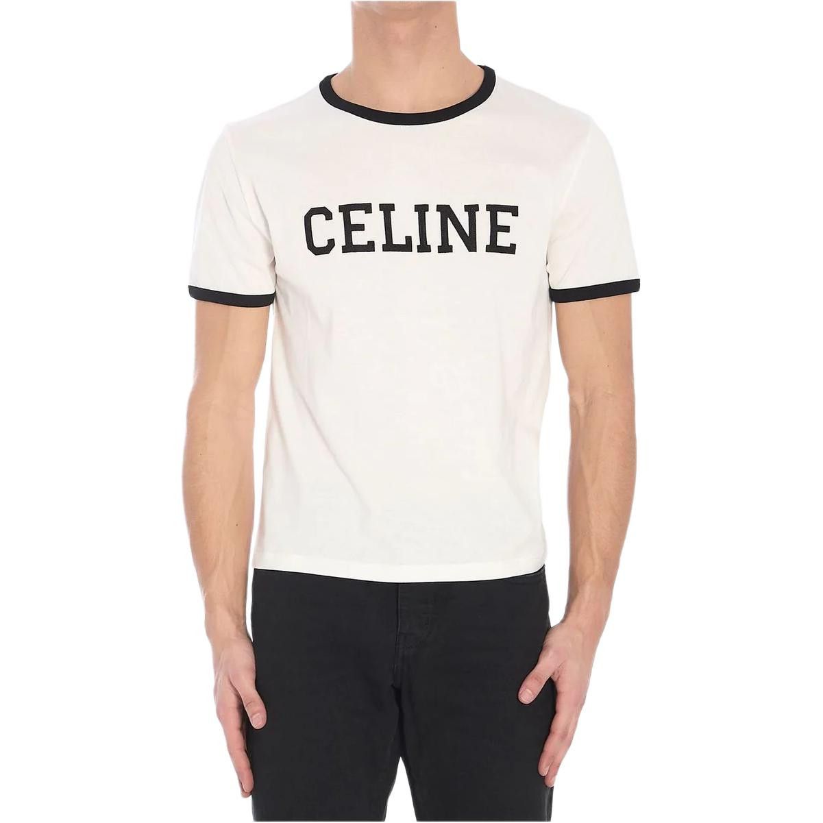 Celine Celine Logo Ringer T-Shirt Size XL Size US XL / EU 56 / 4 - 9 Thumbnail