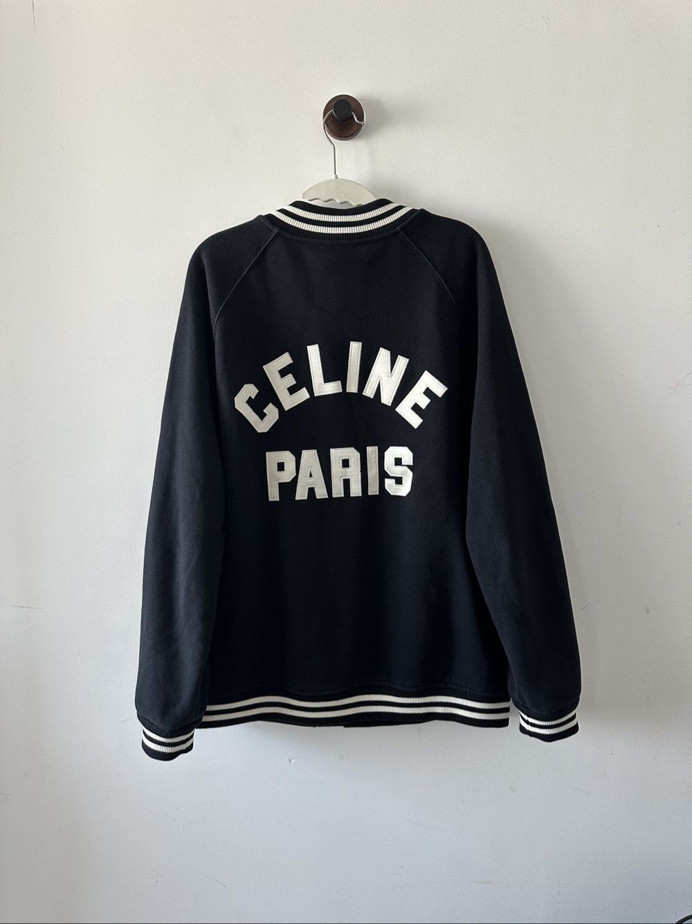 Celine CELINE Logo Letter Varsity Jacket Size XL Size US XL / EU 56 / 4 - 2 Thumbnail