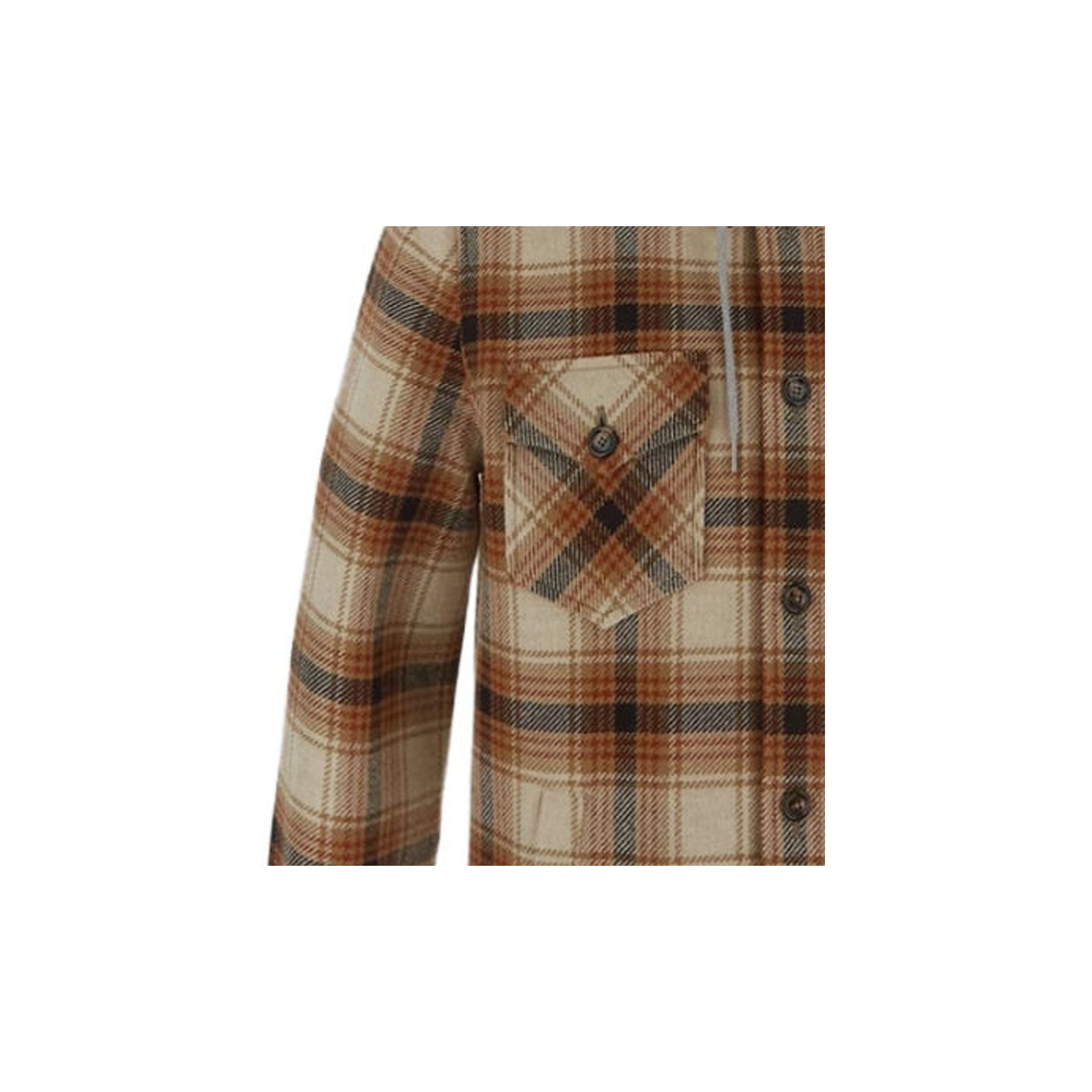 Celine CELINE Plaid Logo Hooded Shirt Jacket Size M Size US M / EU 48-50 / 2 - 9 Thumbnail