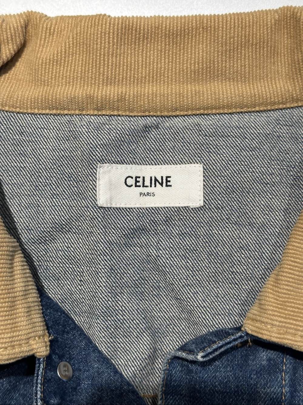 Celine Celine Logo Denim Jacket Size L Size L / US 10 / IT 46 - 3 Thumbnail