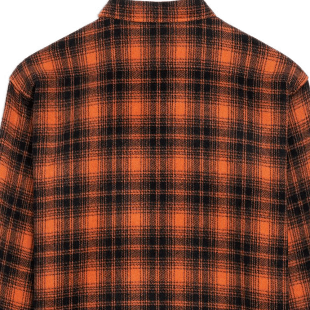 Celine CELINE Orange Plaid Shirt Size M Size US XXS / EU 40 - 9 Thumbnail