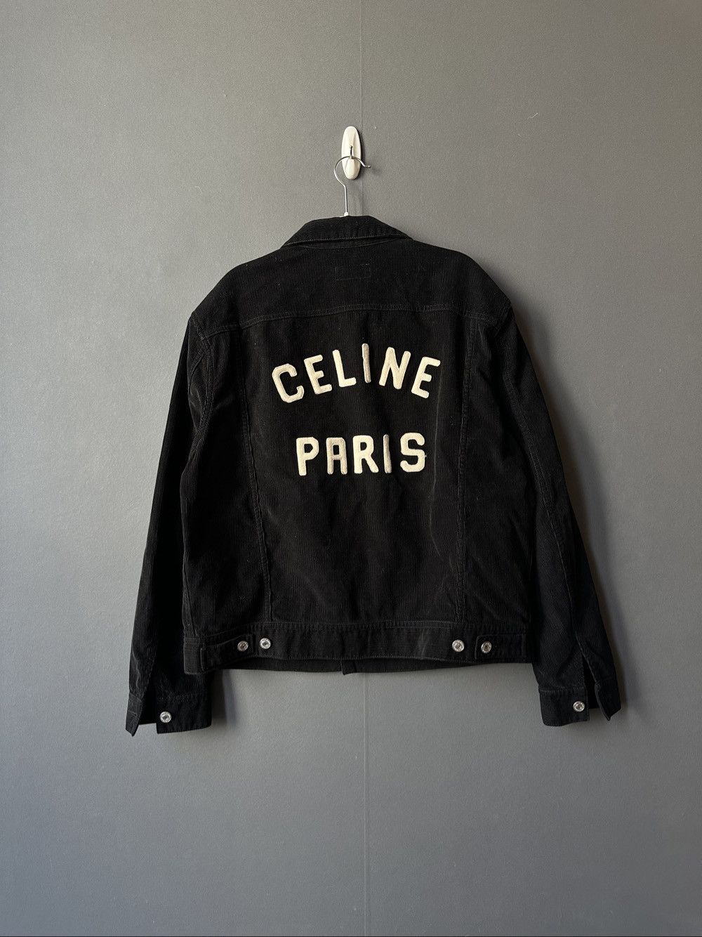Celine Celine Logo Corduroy Jacket Size XL Size US XL / EU 56 / 4 - 2 Thumbnail