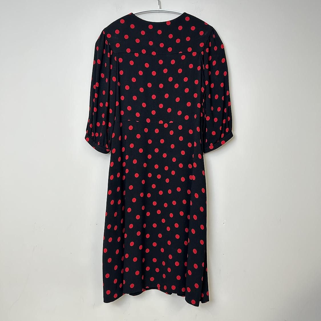Celine Celine Polka Dot V-Neck Midi Dress Size 34 Size XS / US 0-2 / IT 36-38 - 2 Thumbnail