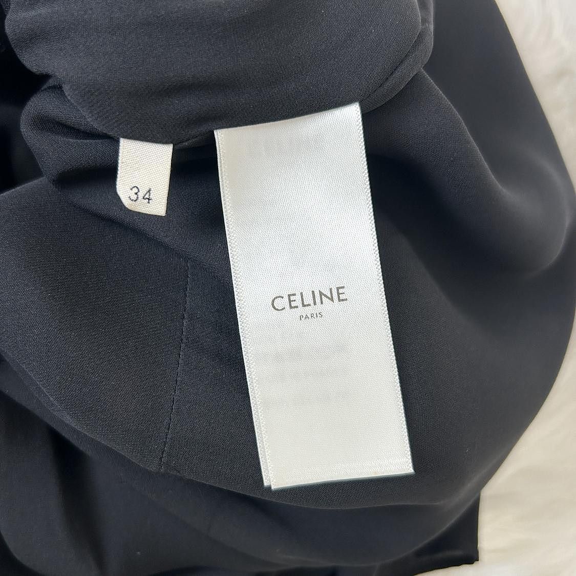 Celine Celine Polka Dot V-Neck Midi Dress Size 34 Size XS / US 0-2 / IT 36-38 - 4 Thumbnail