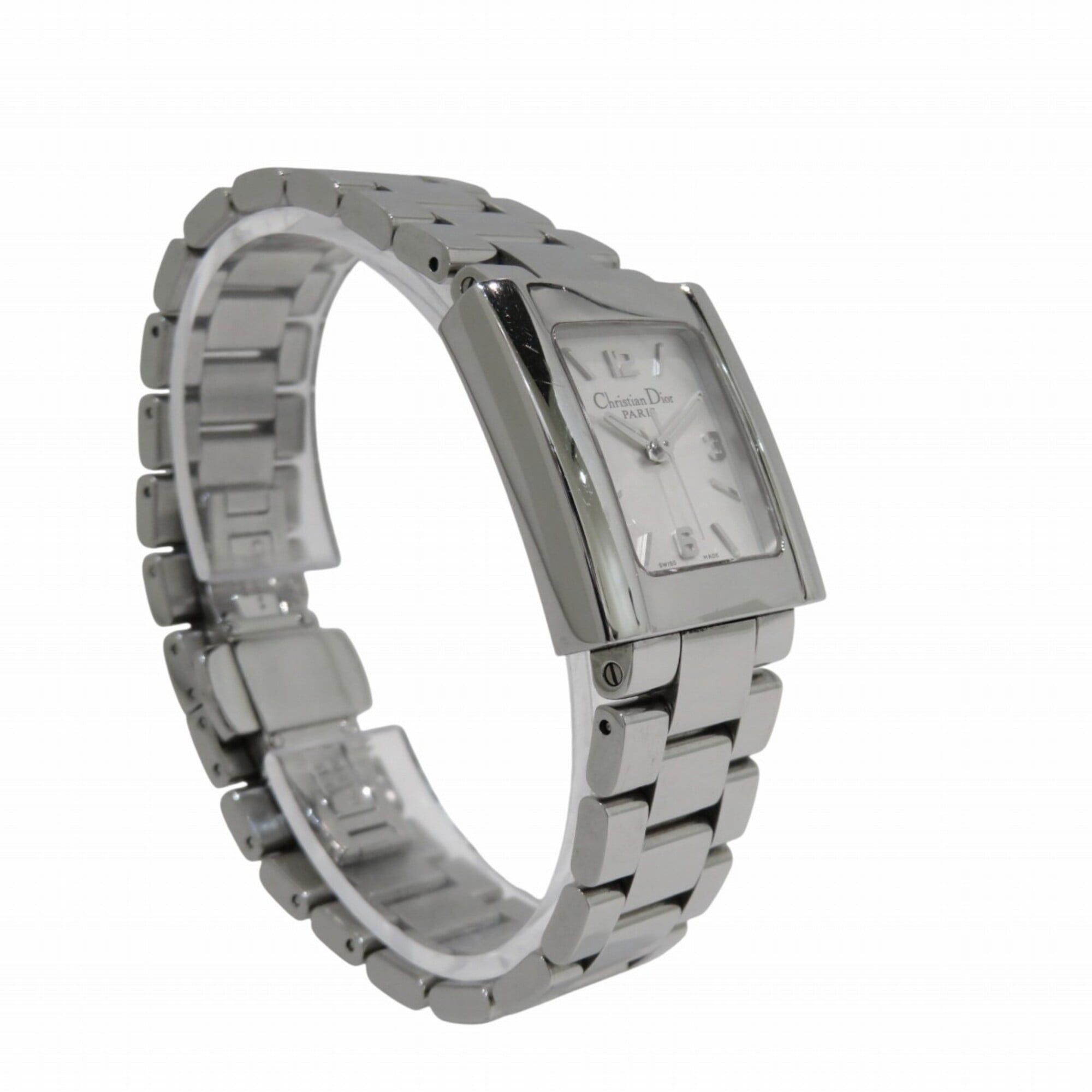 Dior Christian Dior Riva watch, stainless steel, quartz, silver dial, D98-100 Size ONE SIZE - 3 Thumbnail