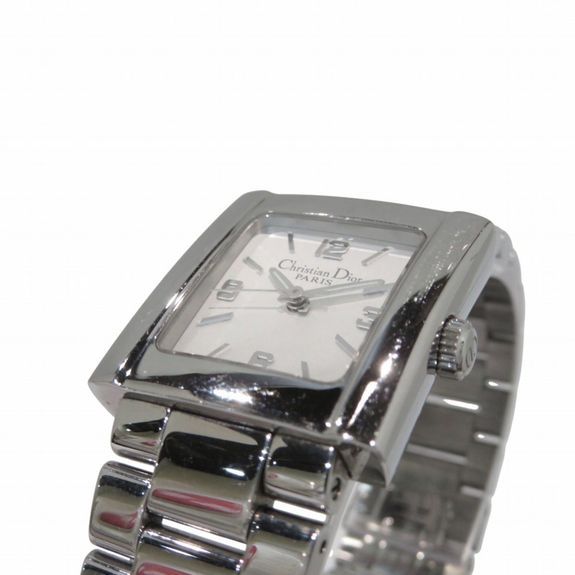 Dior Christian Dior Riva watch, stainless steel, quartz, silver dial, D98-100 Size ONE SIZE - 4 Thumbnail