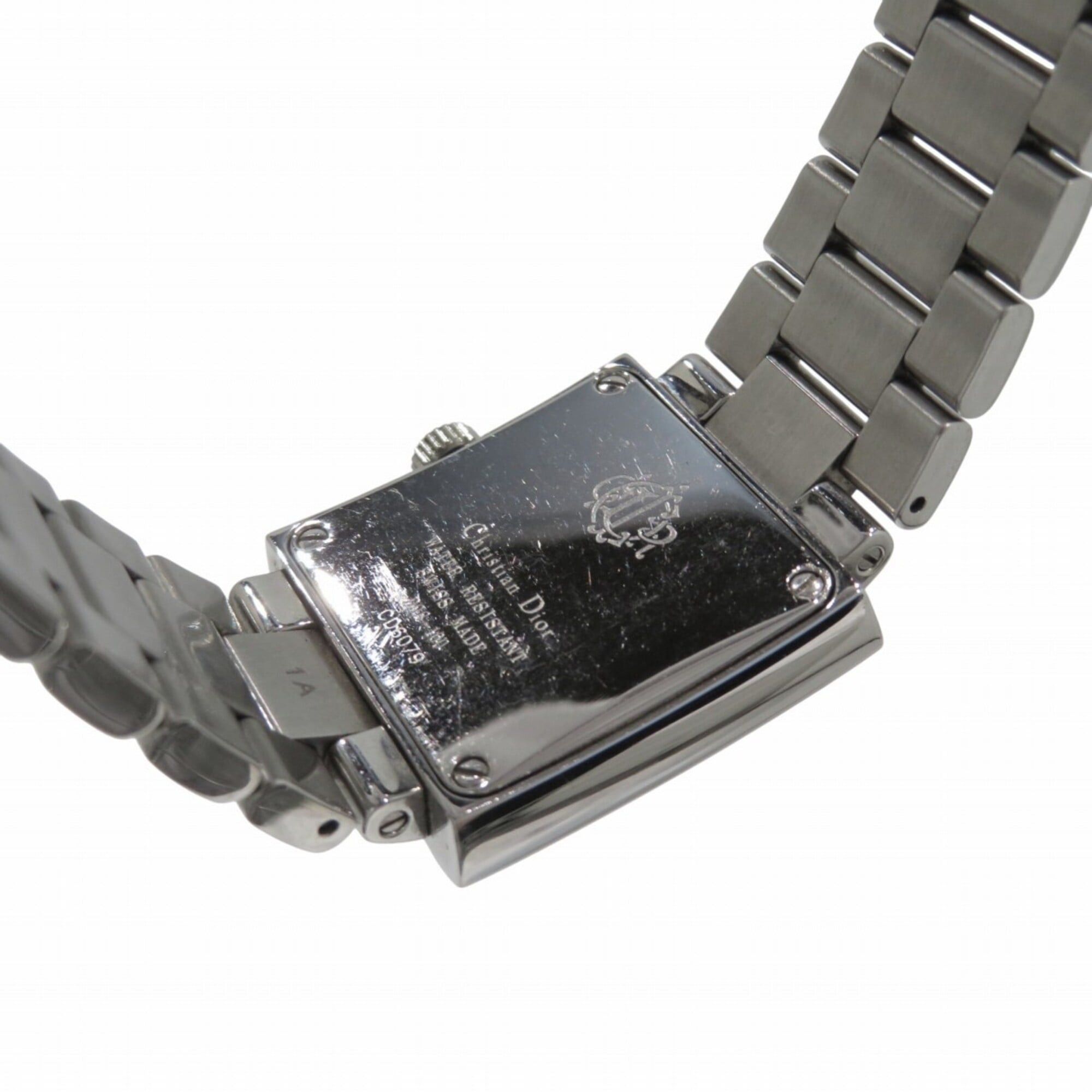 Dior Christian Dior Riva watch, stainless steel, quartz, silver dial, D98-100 Size ONE SIZE - 5 Thumbnail