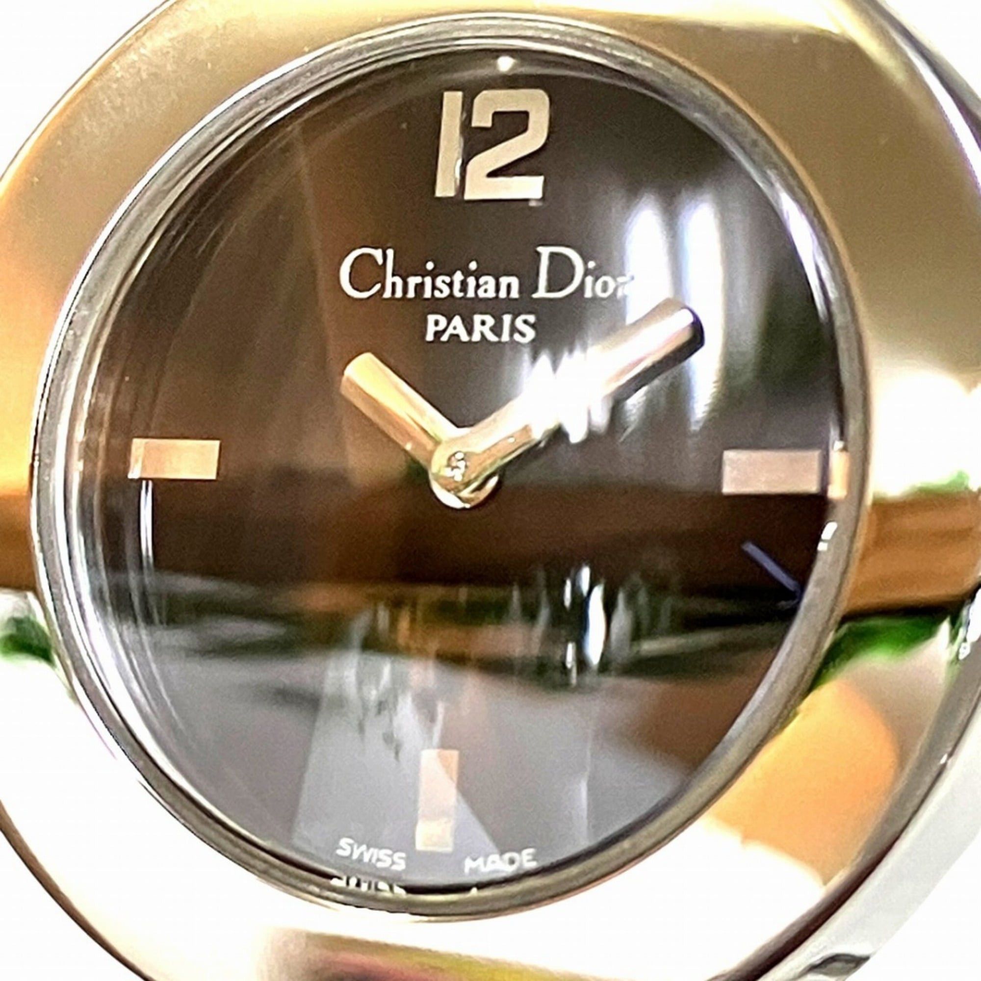 Dior Christian Dior Malice watch, total weight 55.3g, stainless steel, quartz movement, black dial, CD22110 Size ONE SIZE - 4 Thumbnail