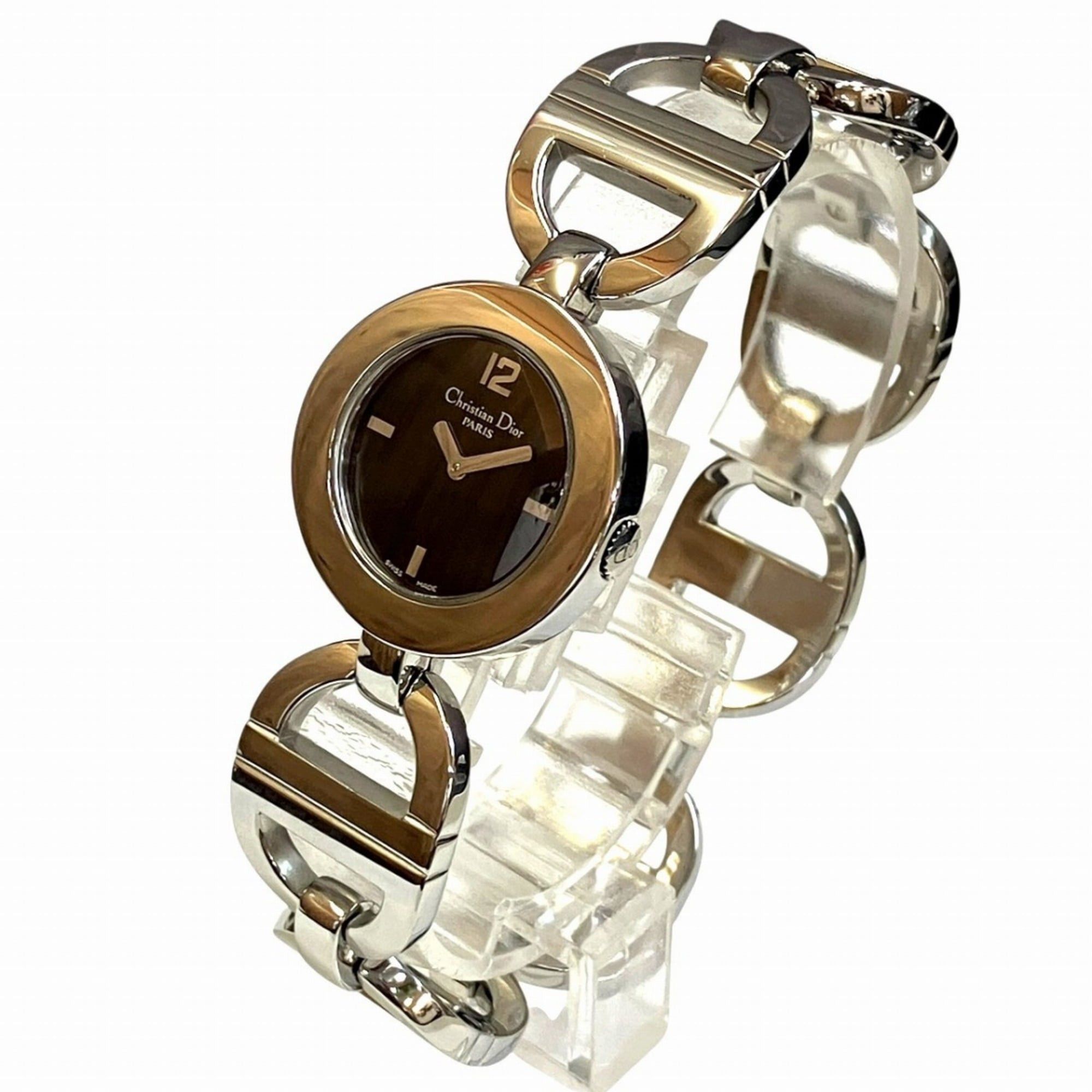 Dior Christian Dior Malice watch, total weight 55.3g, stainless steel, quartz movement, black dial, CD22110 Size ONE SIZE - 2 Thumbnail