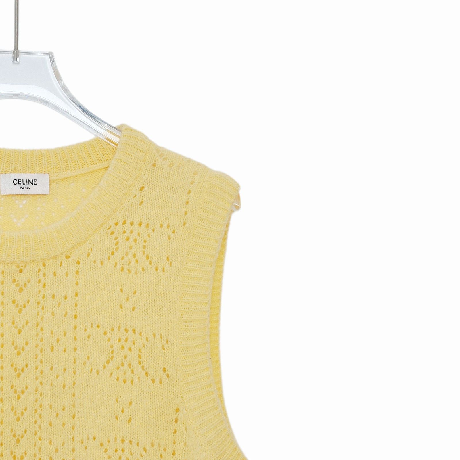 Celine Celine Yellow Wool Knit Sweater Vest Size M Size M / US 6-8 / IT 42-44 - 5 Thumbnail