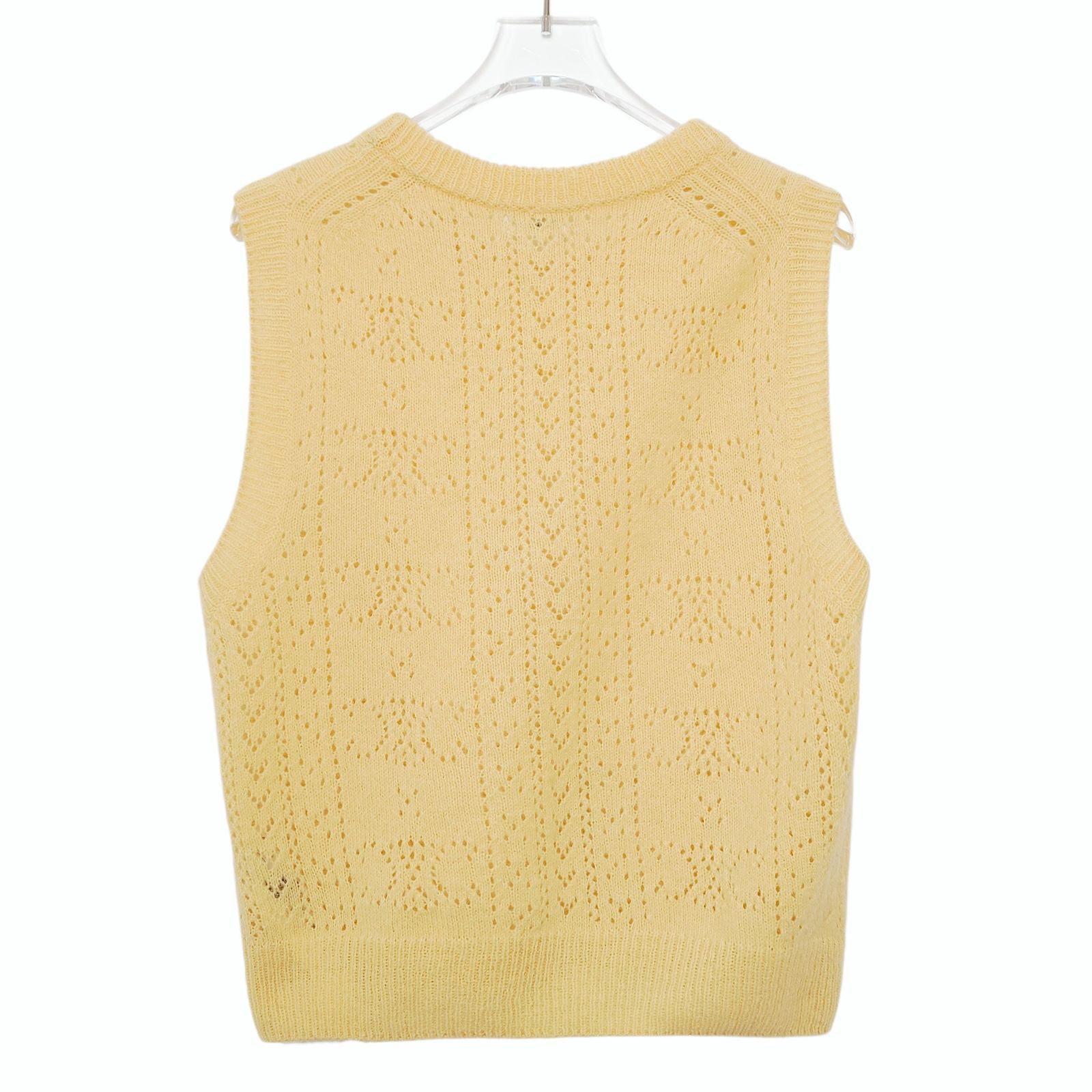 Celine Celine Yellow Wool Knit Sweater Vest Size M Size M / US 6-8 / IT 42-44 - 2 Thumbnail