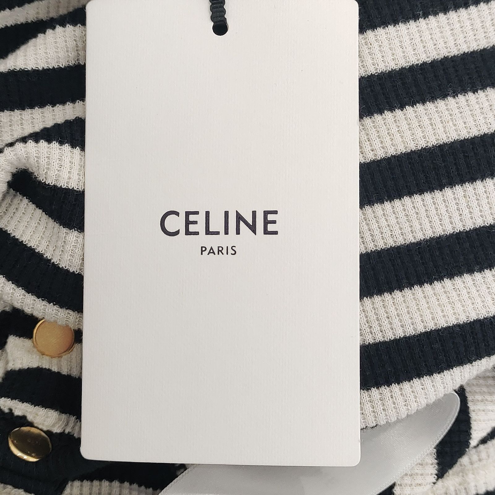 Celine Celine Striped Knit Button Up Top Size S Size S / US 4 / IT 40 - 9 Thumbnail