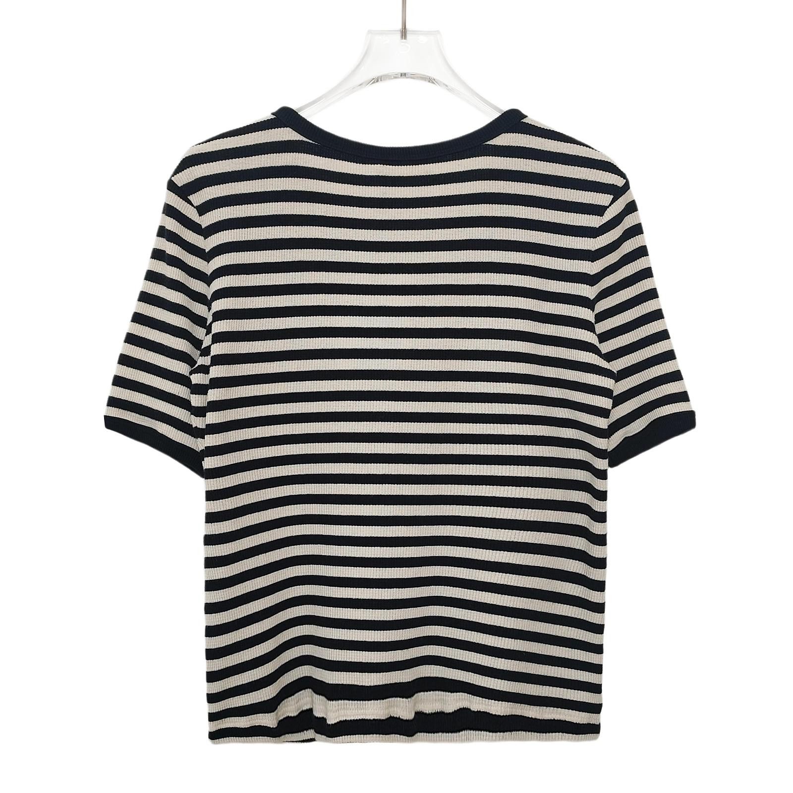 Celine Celine Striped Knit Button Up Top Size S Size S / US 4 / IT 40 - 2 Thumbnail