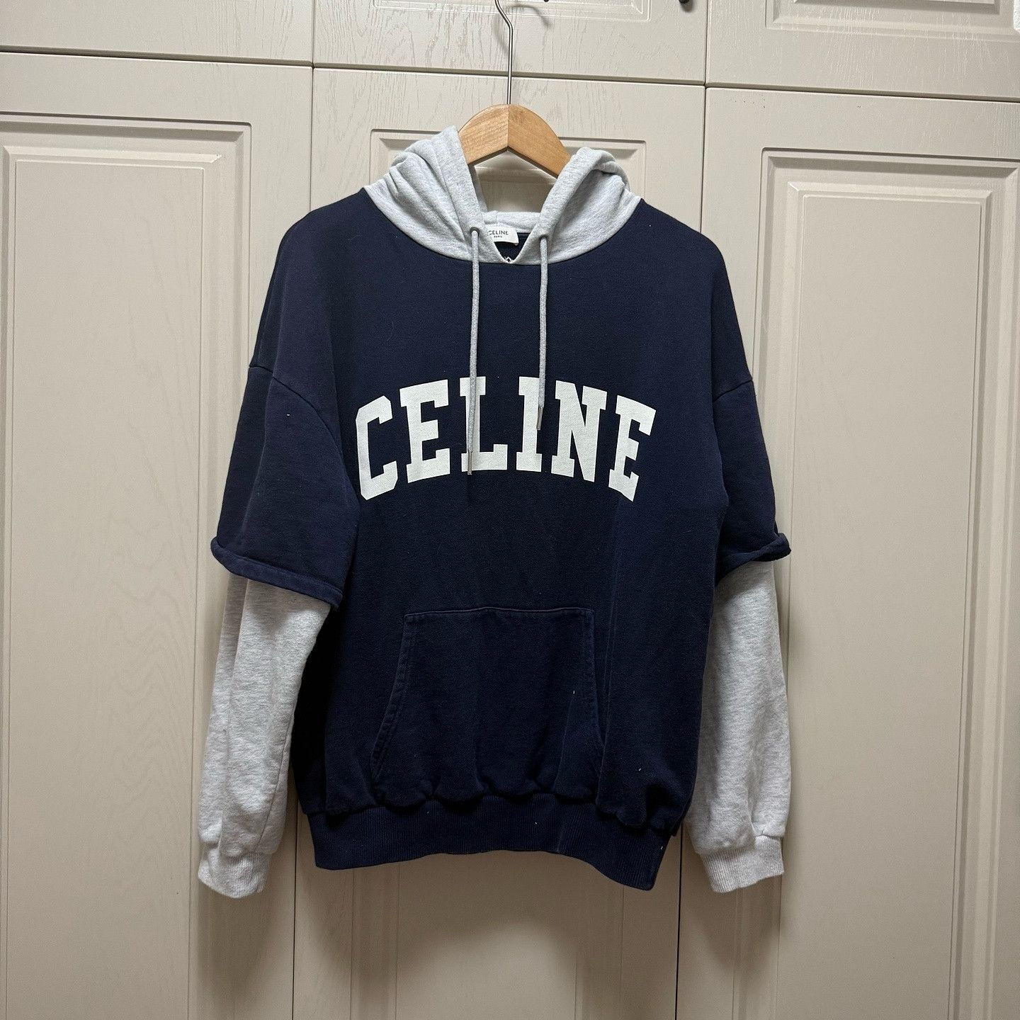 Celine CELINE Logo Layered Hoodie Size S Size S / US 4 / IT 40 - 6 Thumbnail