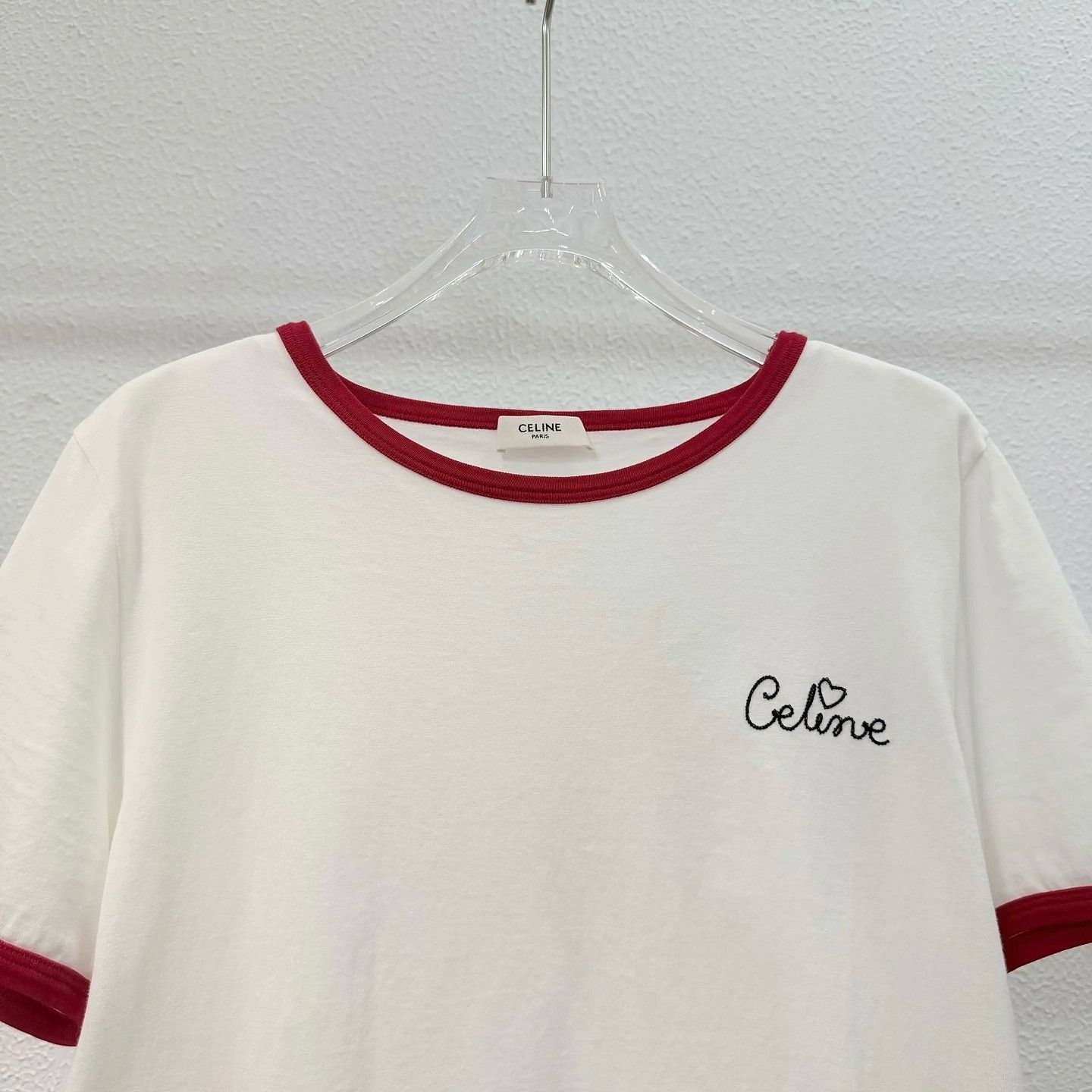 Celine Celine Embroidered Ringer T-Shirt Size L Size L / US 10 / IT 46 - 3 Thumbnail
