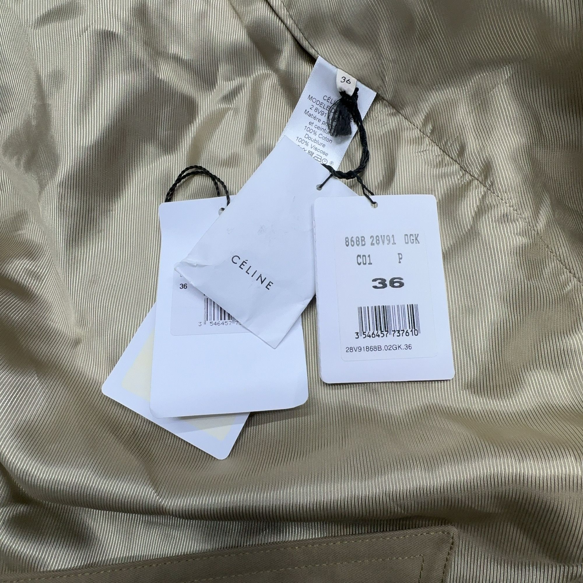 Celine Celine Cotton Trench Coat Size 36 Size XS / US 0-2 / IT 36-38 - 5 Thumbnail