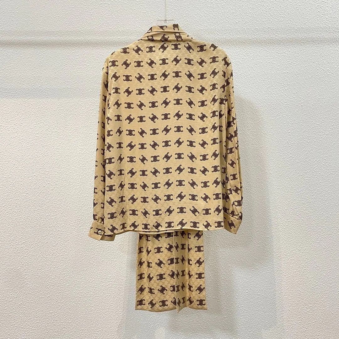 Celine Celine Triomphe Logo Silk Blouse Size 34 Size XXS / US 00 / IT 34 - 2 Thumbnail