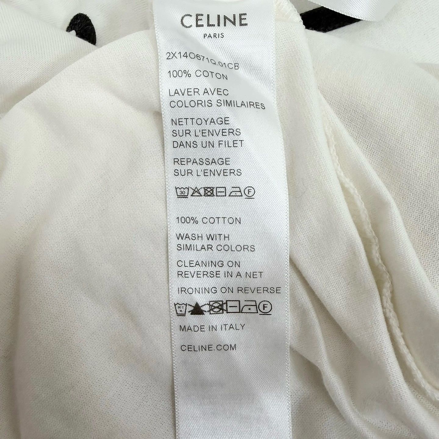 Celine Celine Logo Print Ringer T-Shirt Size XL Size XL / US 12-14 / IT 48-50 - 4 Thumbnail