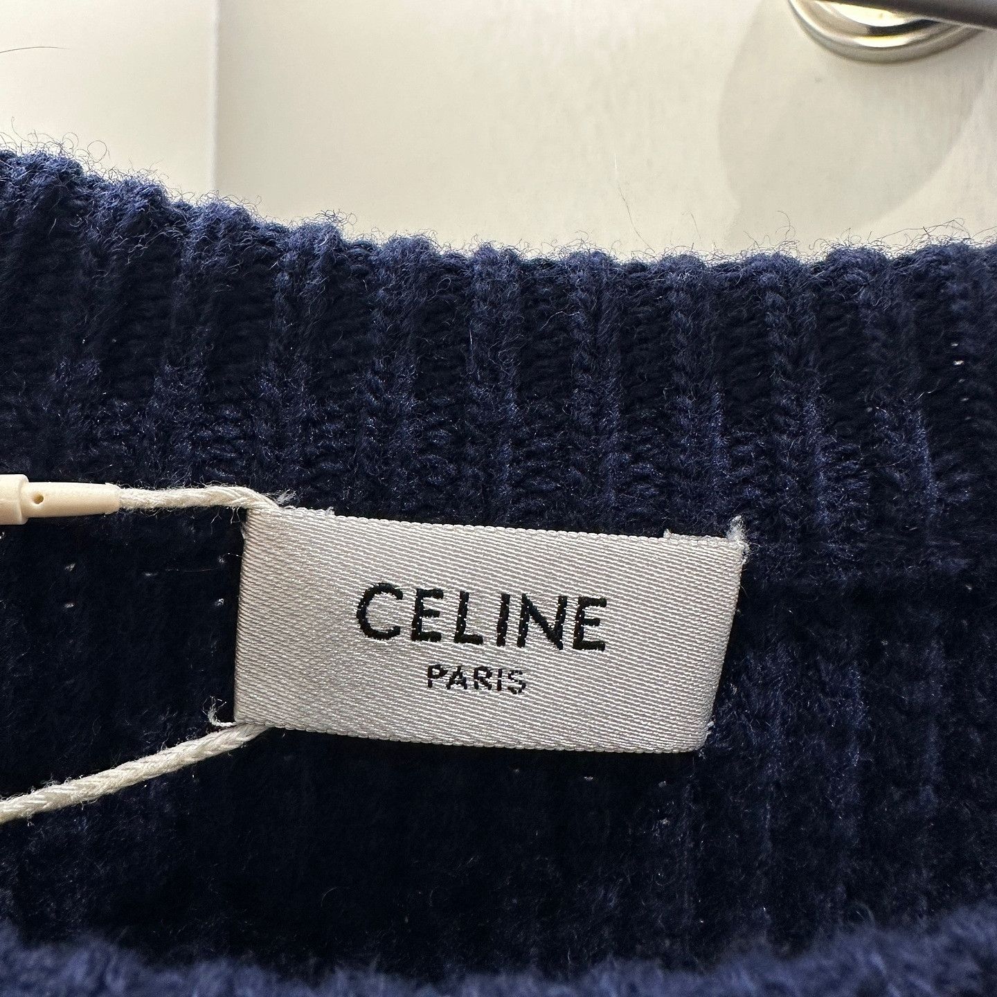 Celine Celine Logo Embroidered Wool Sweater Size M Size US M / EU 48-50 / 2 - 3 Thumbnail