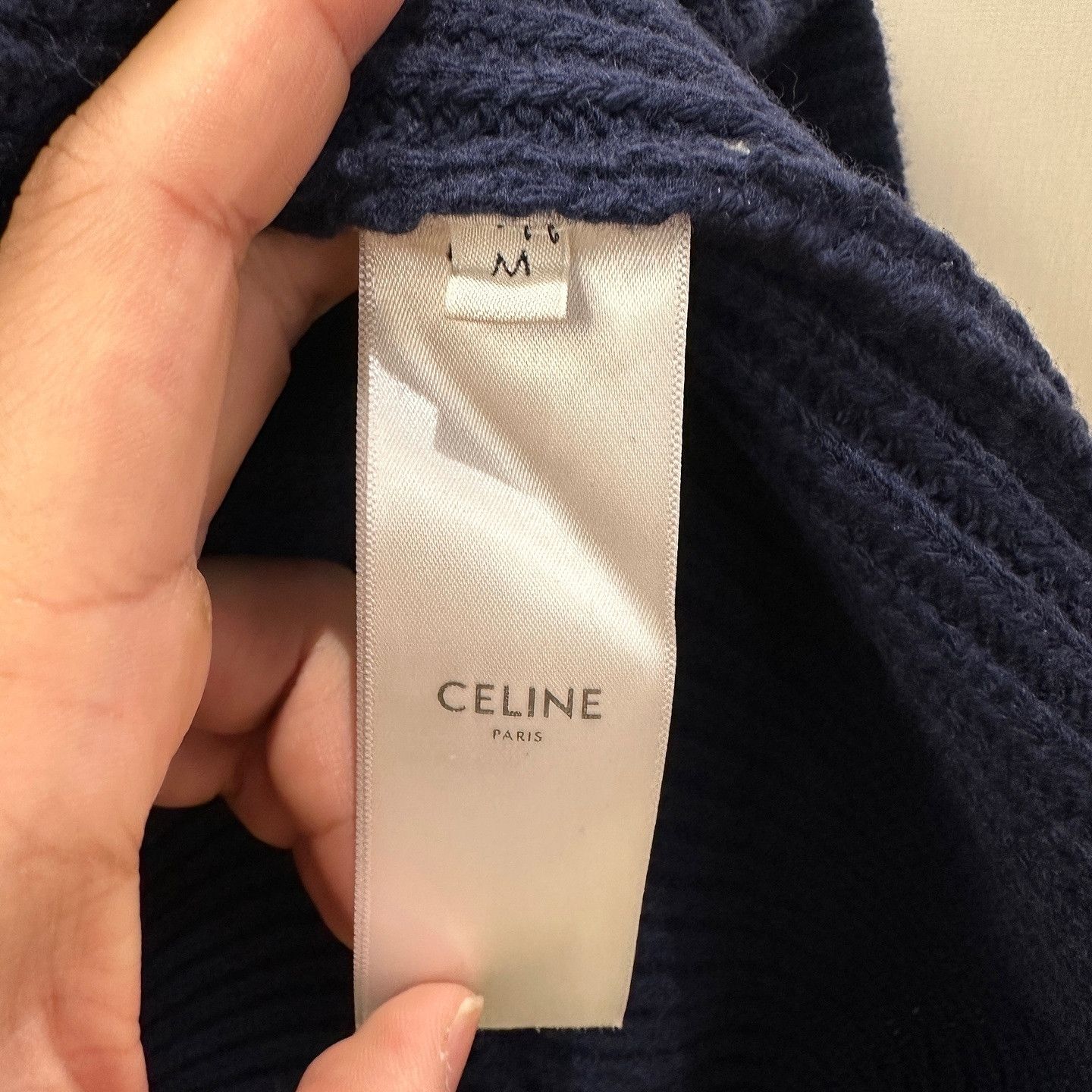 Celine Celine Logo Embroidered Wool Sweater Size M Size US M / EU 48-50 / 2 - 4 Thumbnail
