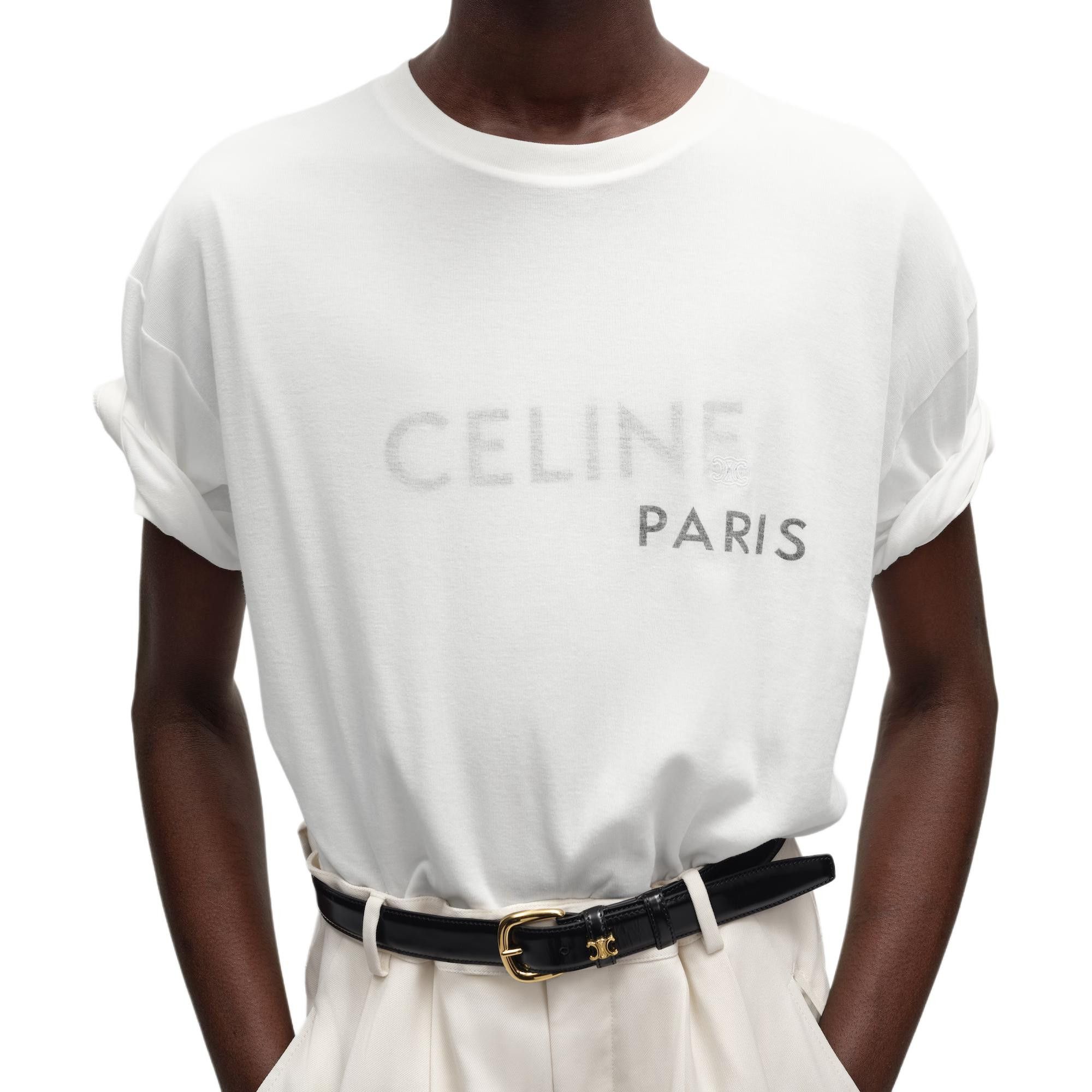 Celine Celine Embroidered Logo T-Shirt Size M Size US M / EU 48-50 / 2 - 10 Thumbnail