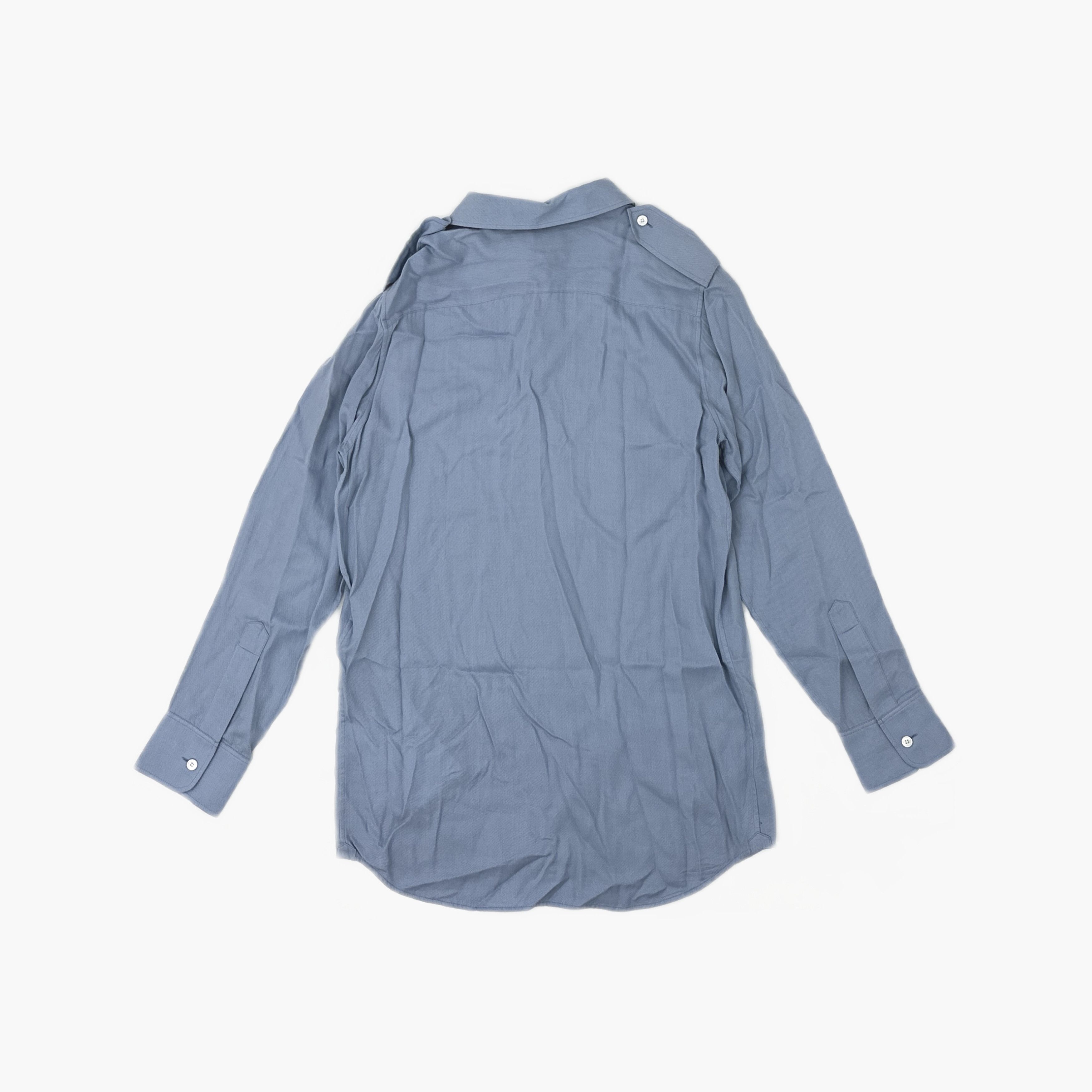 Celine Celine Blue Utility Button Up Shirt Size 34 Size XXS / US 00 / IT 34 - 2 Thumbnail