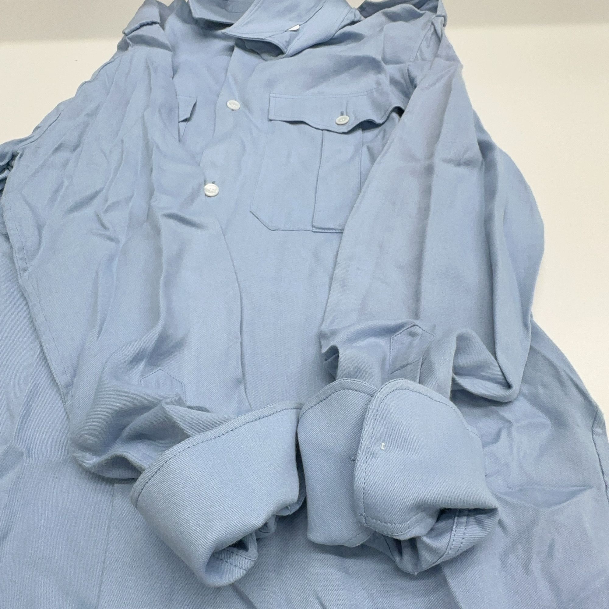Celine Celine Blue Utility Button Up Shirt Size 34 Size XXS / US 00 / IT 34 - 11 Thumbnail