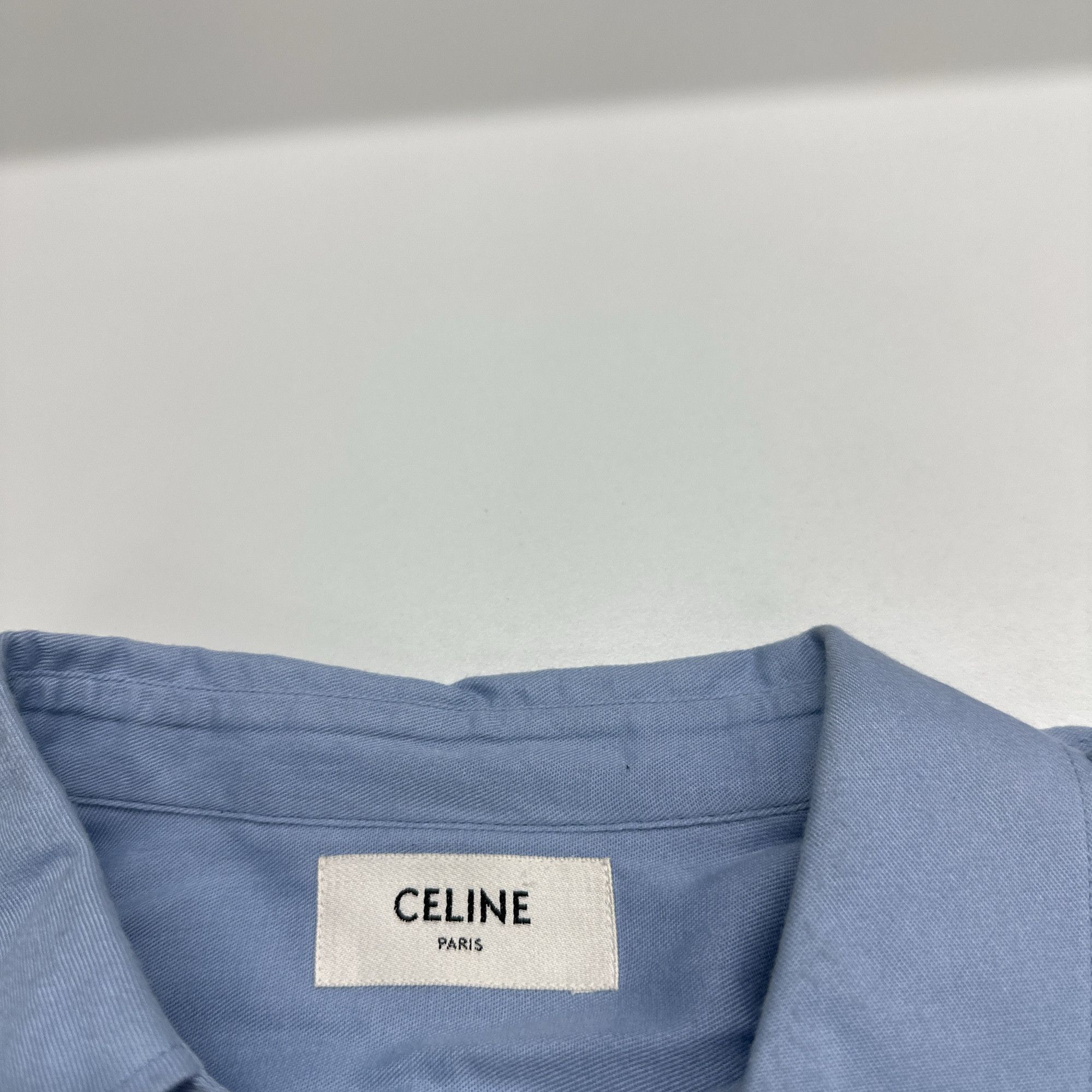 Celine Celine Blue Utility Button Up Shirt Size 34 Size XXS / US 00 / IT 34 - 3 Thumbnail