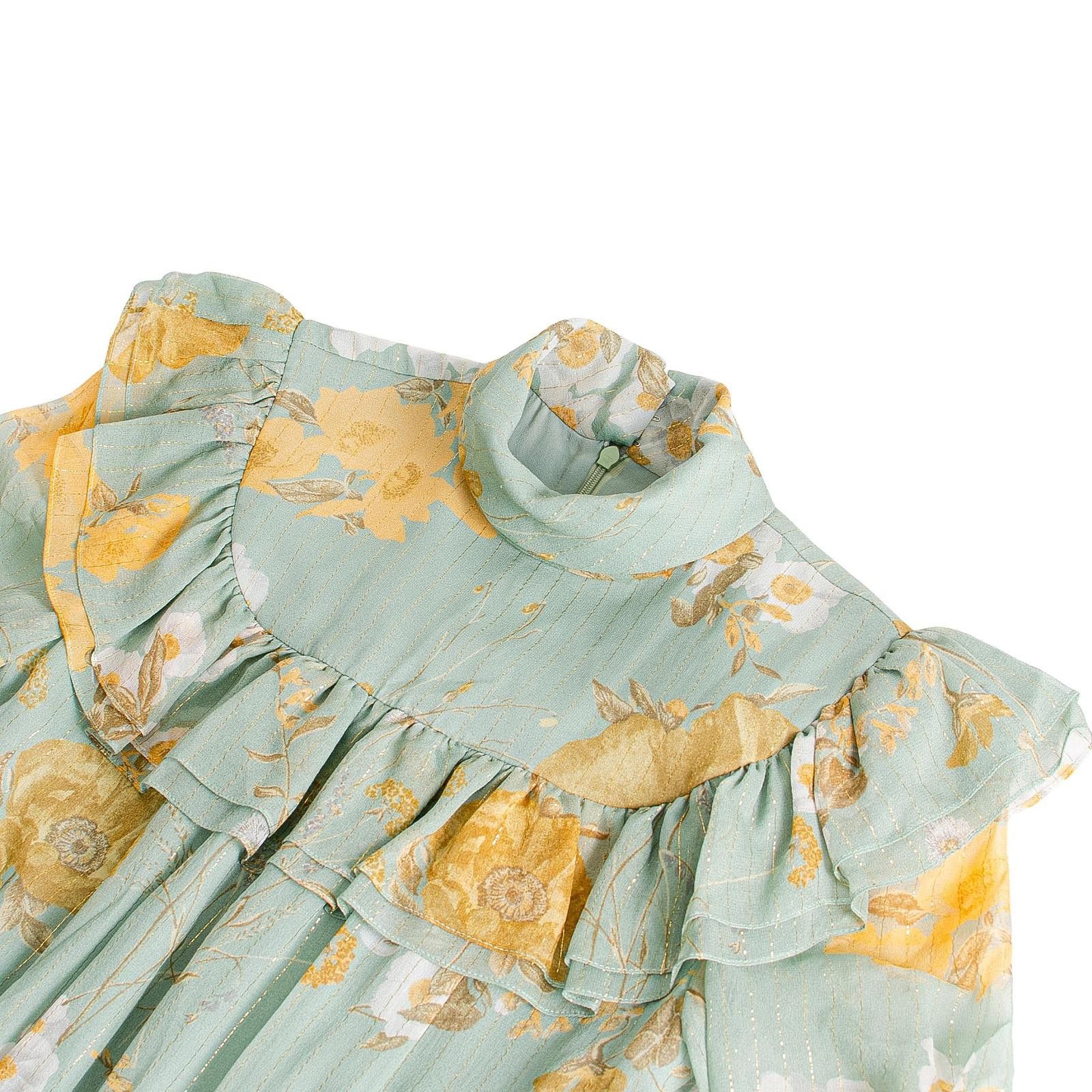 Celine Celine Floral Silk Ruffle Midi Dress Size 34 Size XS / US 0-2 / IT 36-38 - 5 Thumbnail