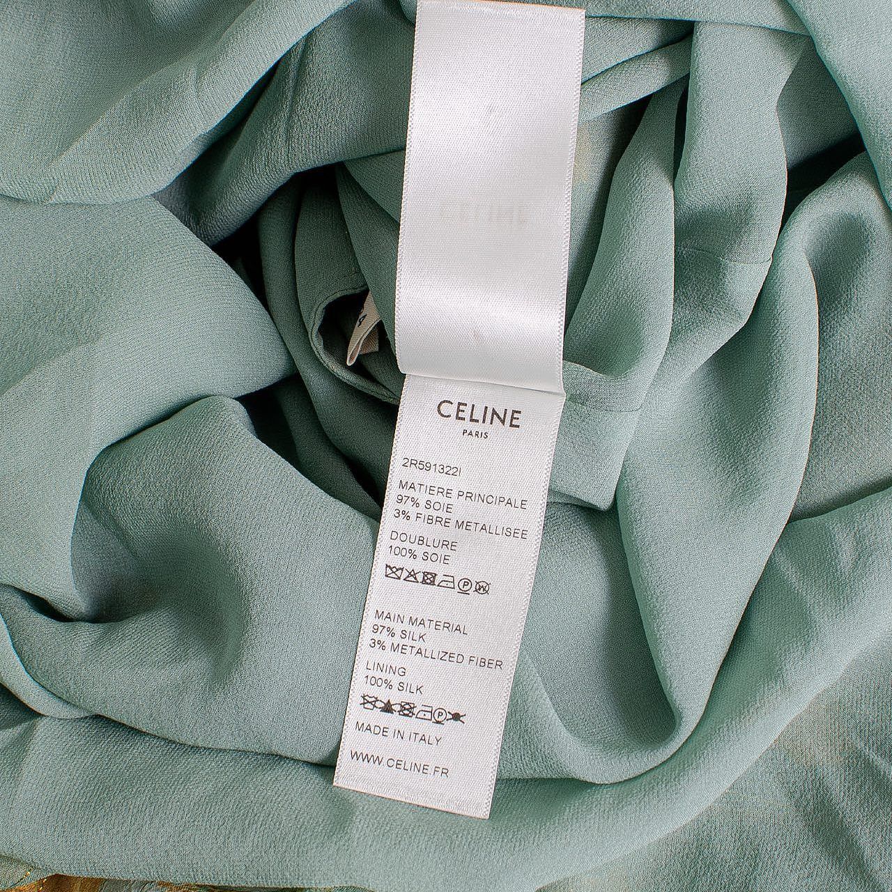 Celine Celine Floral Silk Ruffle Midi Dress Size 34 Size XS / US 0-2 / IT 36-38 - 4 Thumbnail
