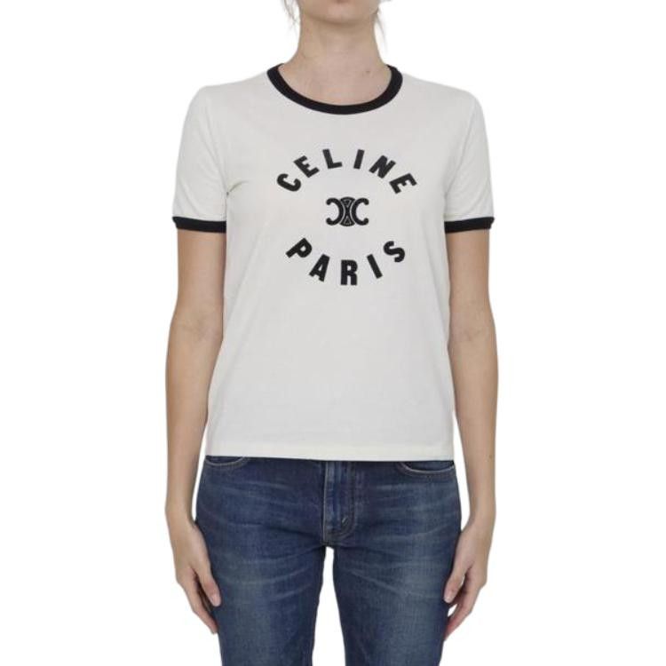 Celine Celine Logo Paris Ringer T-Shirt Size L Size L / US 10 / IT 46 - 9 Thumbnail