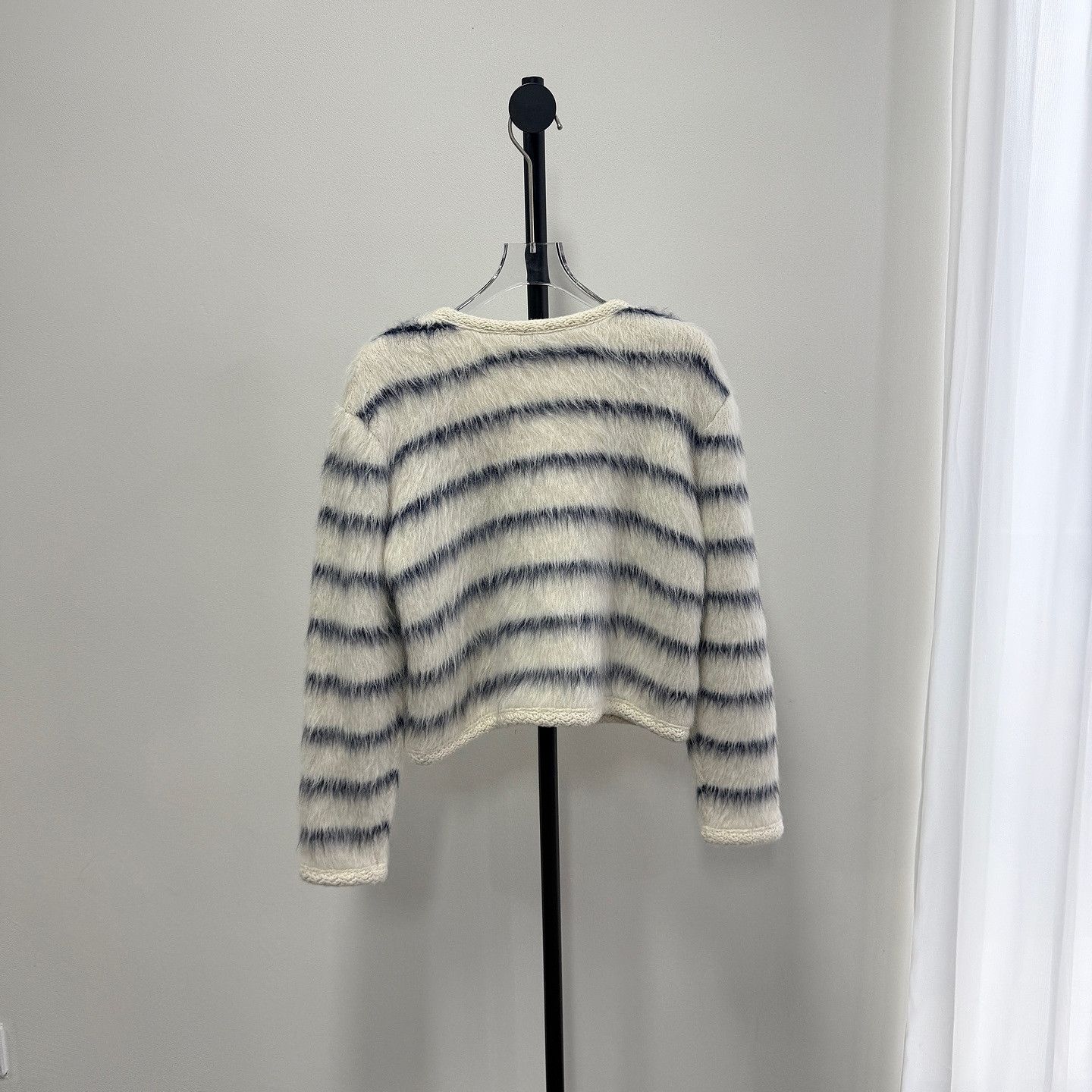 Celine Celine Striped Alpaca Blend Cardigan Size S Size S / US 4 / IT 40 - 2 Thumbnail