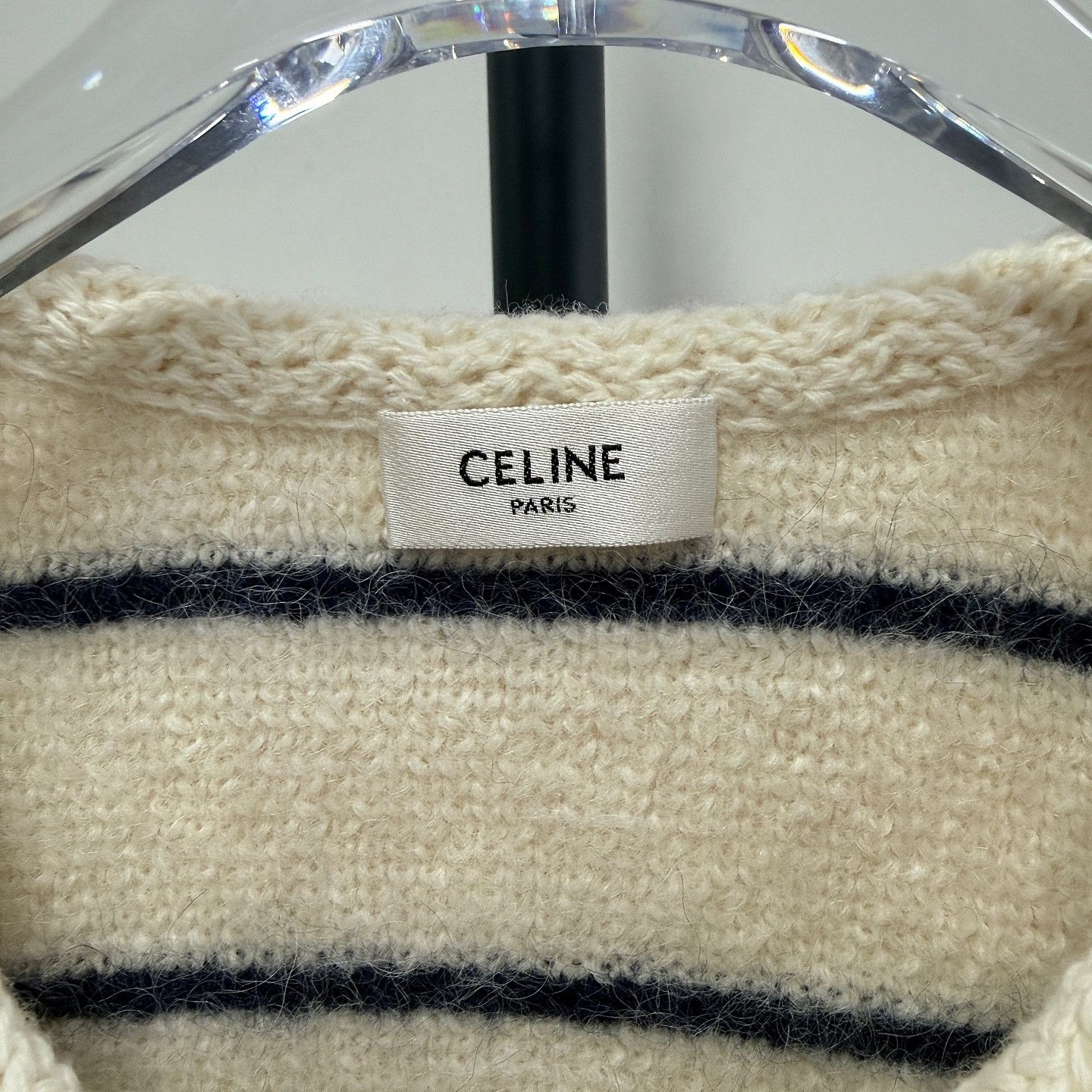 Celine Celine Striped Alpaca Blend Cardigan Size S Size S / US 4 / IT 40 - 3 Thumbnail
