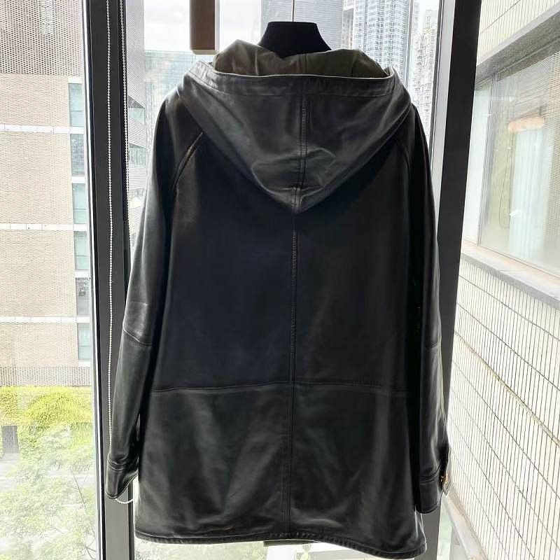 Celine Celine Leather Hooded Jacket Size 36 Size XS / US 0-2 / IT 36-38 - 2 Thumbnail