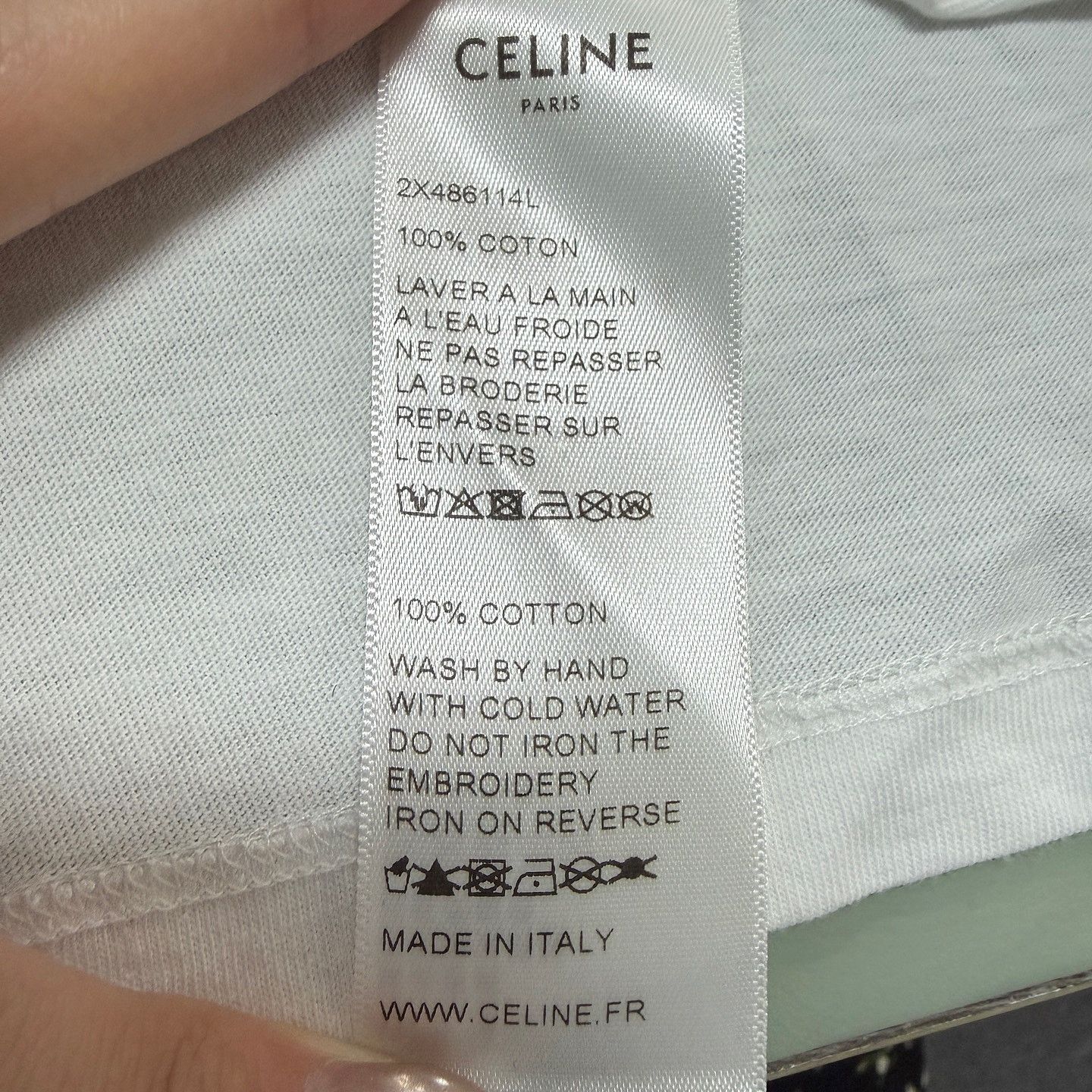 Celine Celine Embroidered Logo T-Shirt Size XXL Size US XXL / EU 58 / 5 - 4 Thumbnail