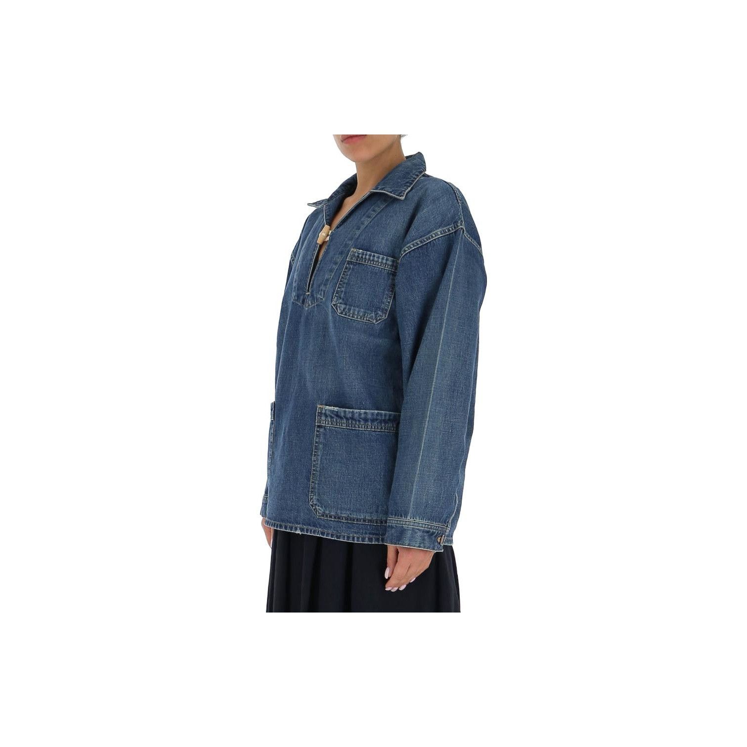 Celine Celine Denim Pullover Jacket Size S Size S / US 4 / IT 40 - 12 Thumbnail