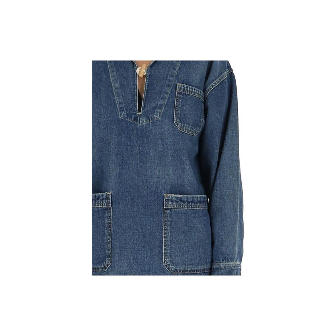 Celine Celine Denim Pullover Jacket Size S Size S / US 4 / IT 40 - 13 Thumbnail