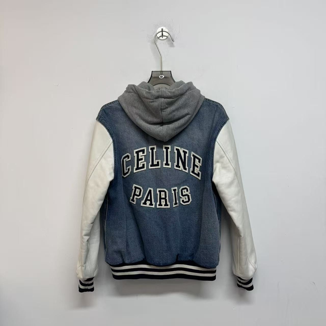 Celine CELINE Logo Varsity Hoodie Jacket Size M Size US M / EU 48-50 / 2 - 2 Thumbnail