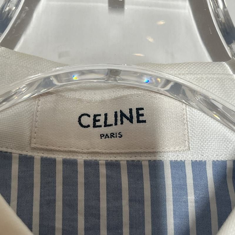Celine CELINE Embroidered Stripe Button Up Shirt Size 34 Size XS / US 0-2 / IT 36-38 - 3 Thumbnail