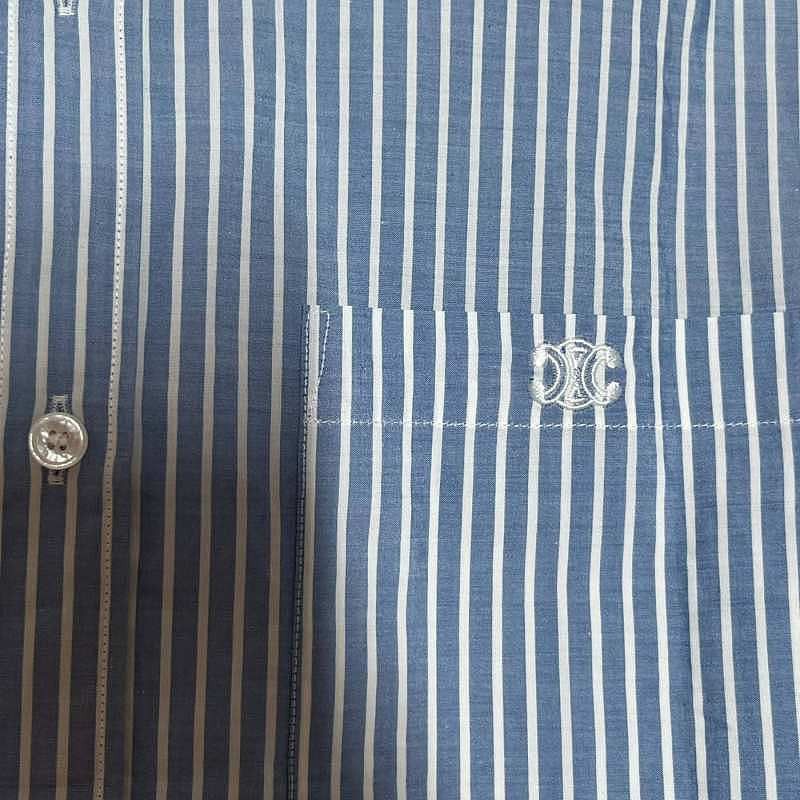 Celine CELINE Embroidered Stripe Button Up Shirt Size 34 Size XS / US 0-2 / IT 36-38 - 5 Thumbnail
