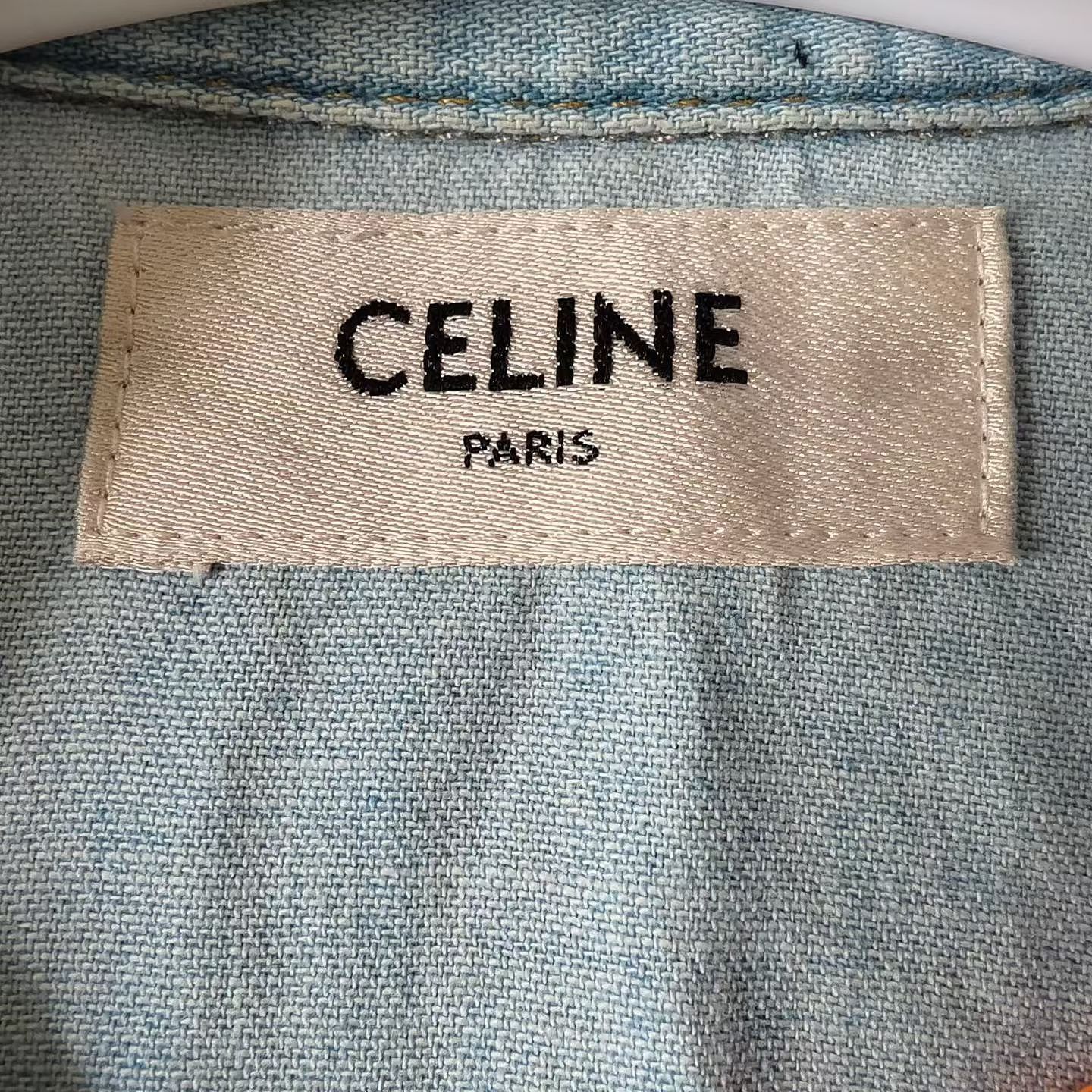 Celine Celine Logo Embroidery Denim Button Up Shirt Size S Size S / US 4 / IT 40 - 3 Thumbnail