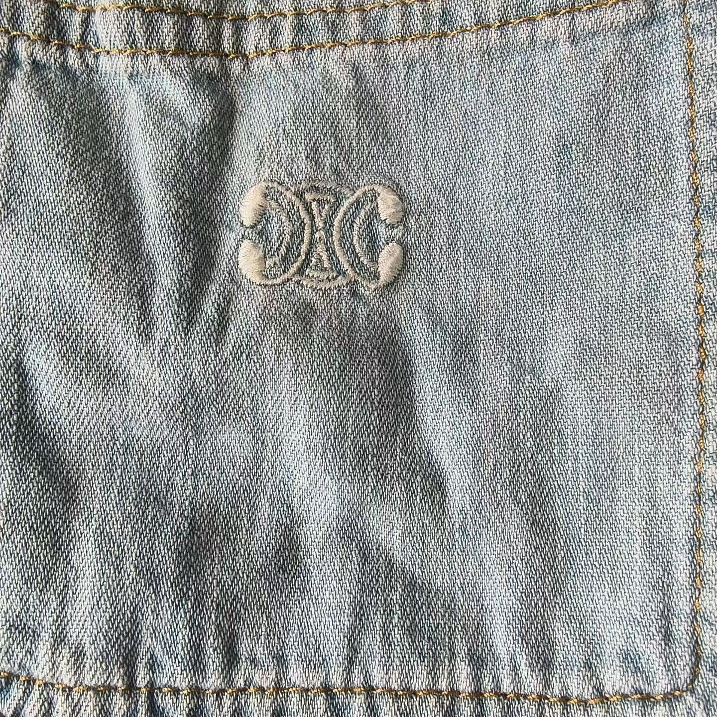 Celine Celine Logo Embroidery Denim Button Up Shirt Size S Size S / US 4 / IT 40 - 6 Thumbnail