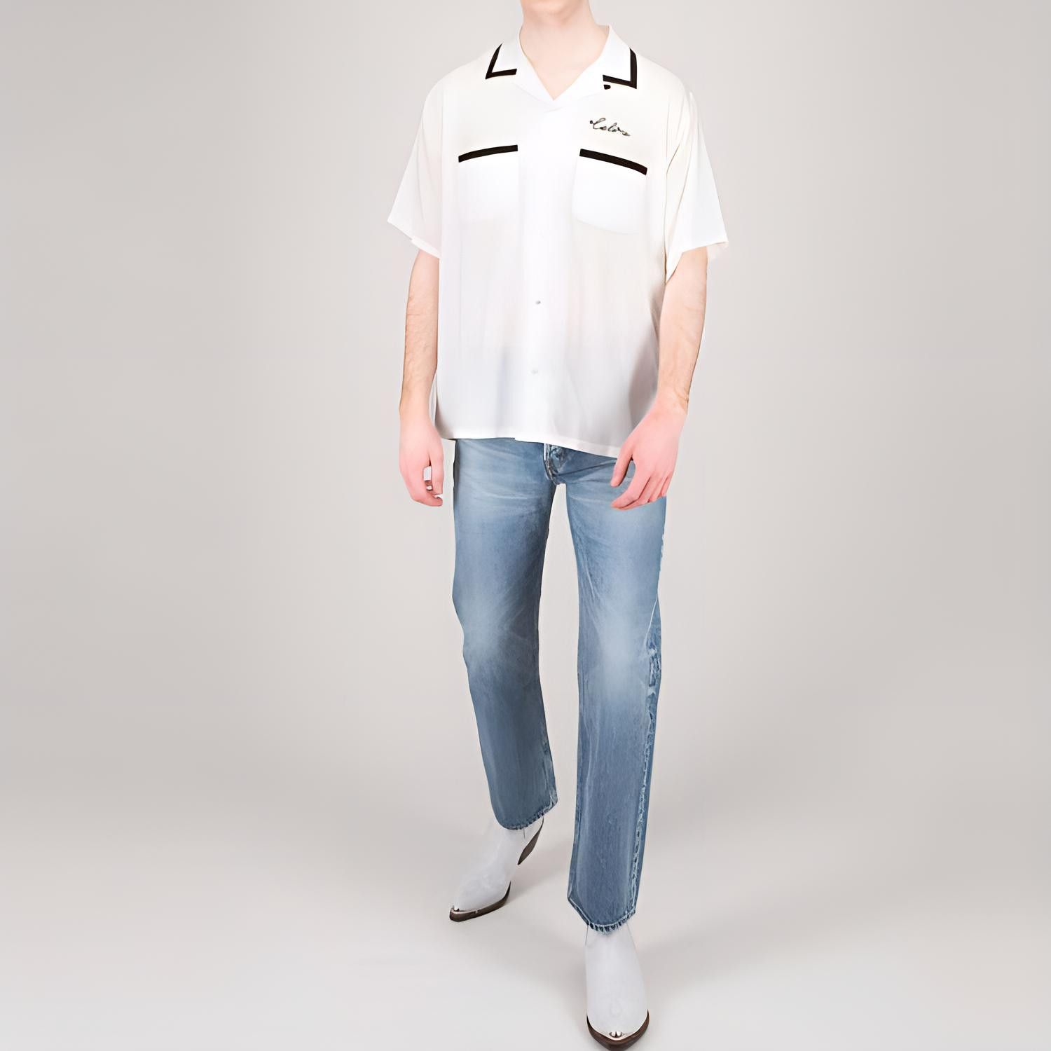Celine Celine Logo Trim Button Up Shirt Size S Size US S / EU 44-46 / 1 - 8 Thumbnail