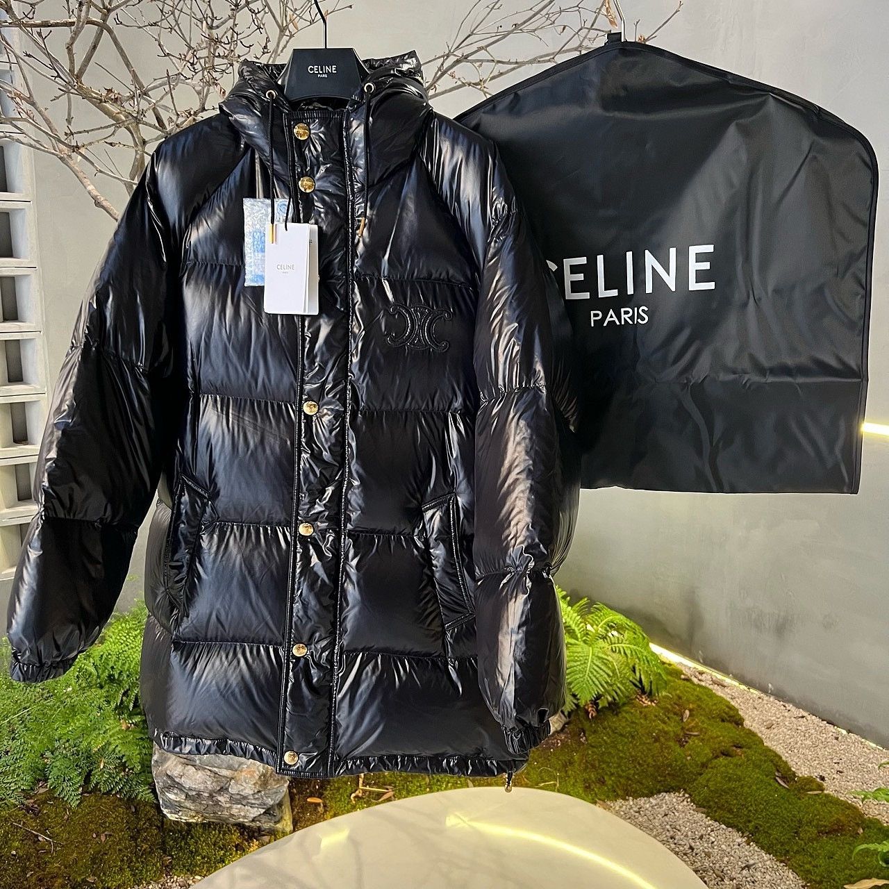 Celine Celine Triomphe Logo Puffer Down Jacket Size 36 Size XS / US 0-2 / IT 36-38 - 7 Thumbnail