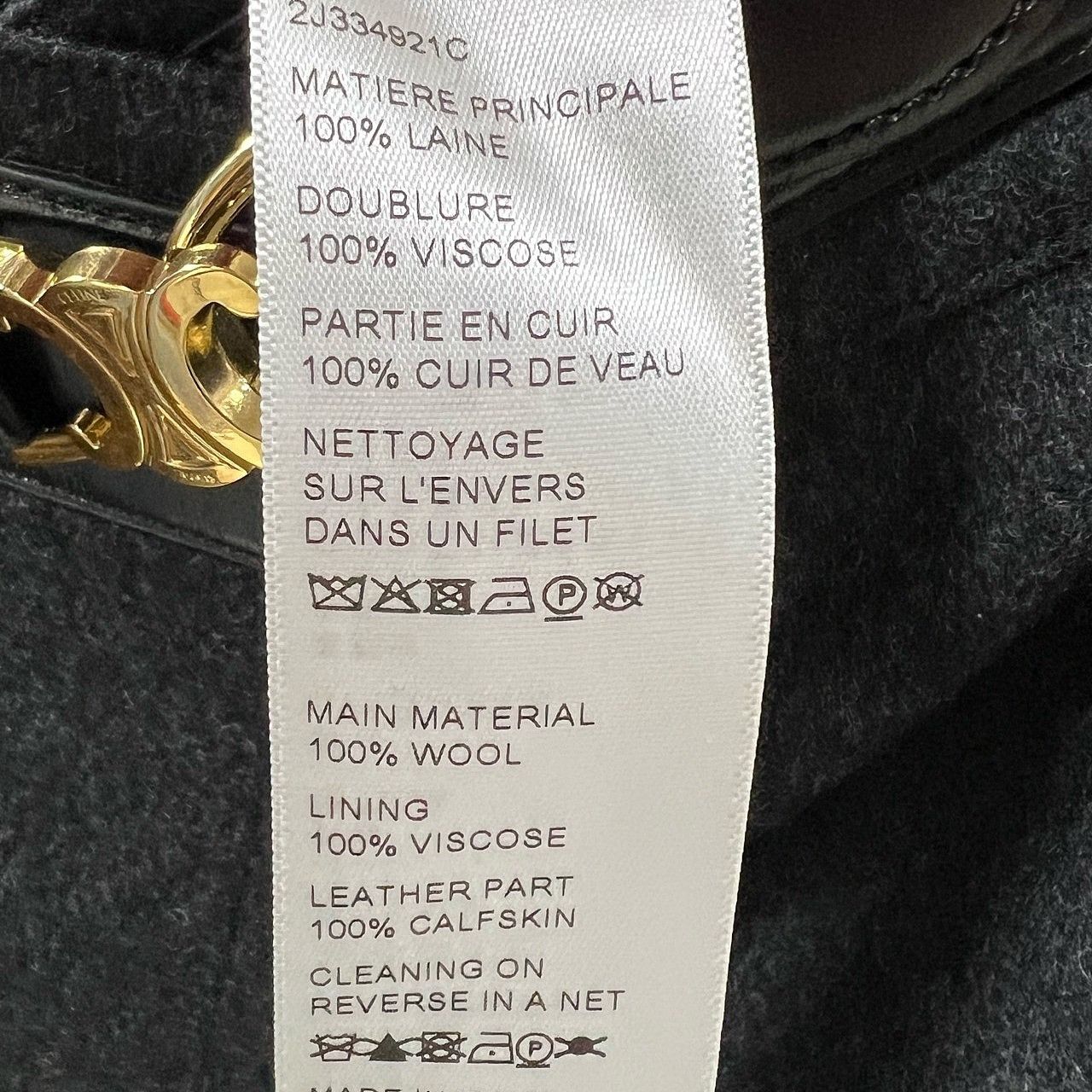 Celine Celine Triomphe Leather Trim Wool Mini Skirt Size 40 Size 27" / US 4 / IT 40 - 4 Thumbnail