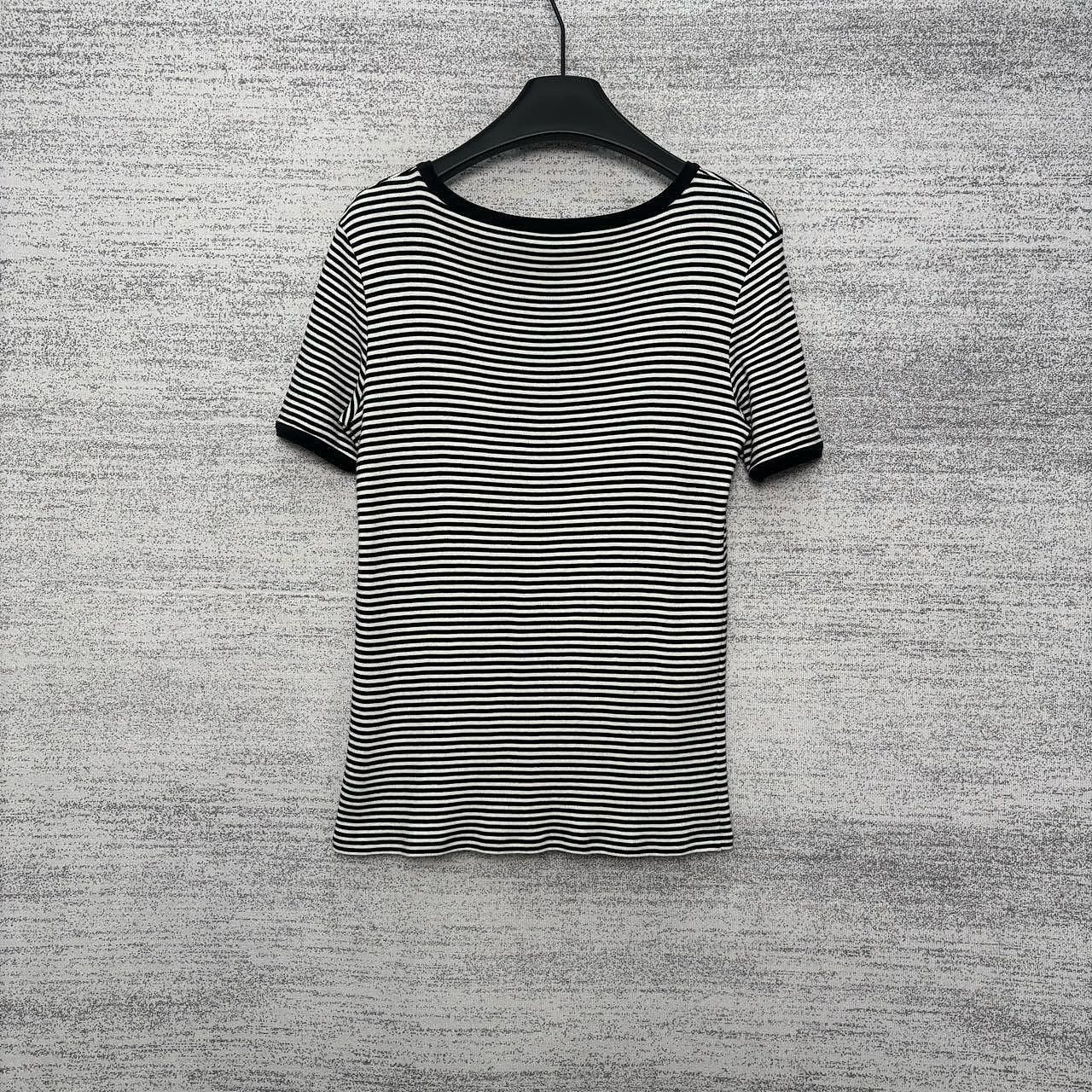 Celine Celine Striped Anchor Logo T-Shirt Size S Size S / US 4 / IT 40 - 2 Thumbnail